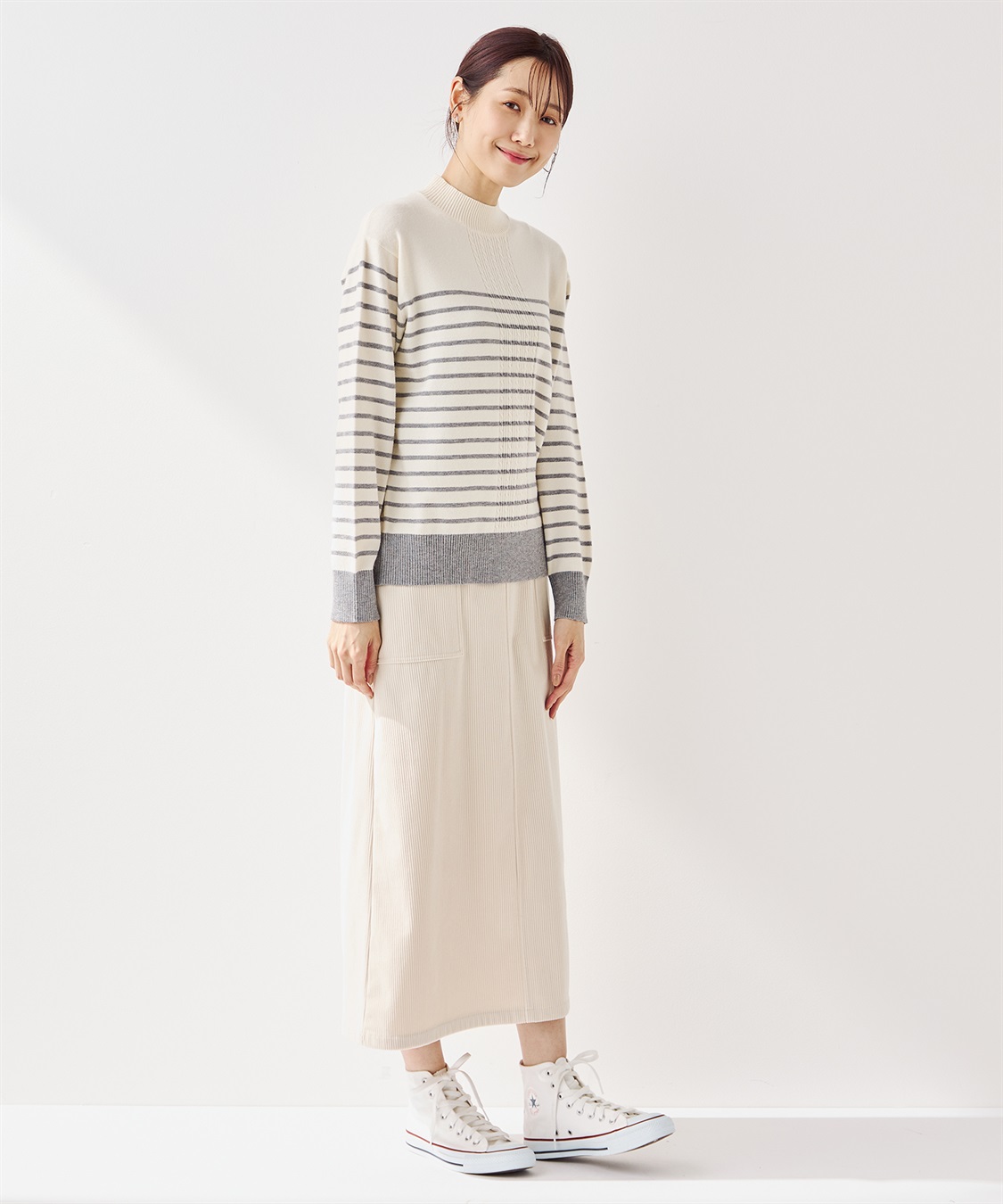 Petit Honfleur パネルボーダーニットプルオーバー_sub_14