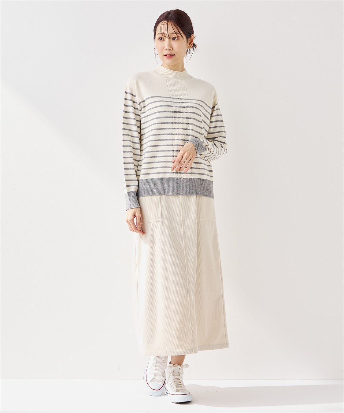 Petit Honfleur パネルボーダーニットプルオーバー_sub_16