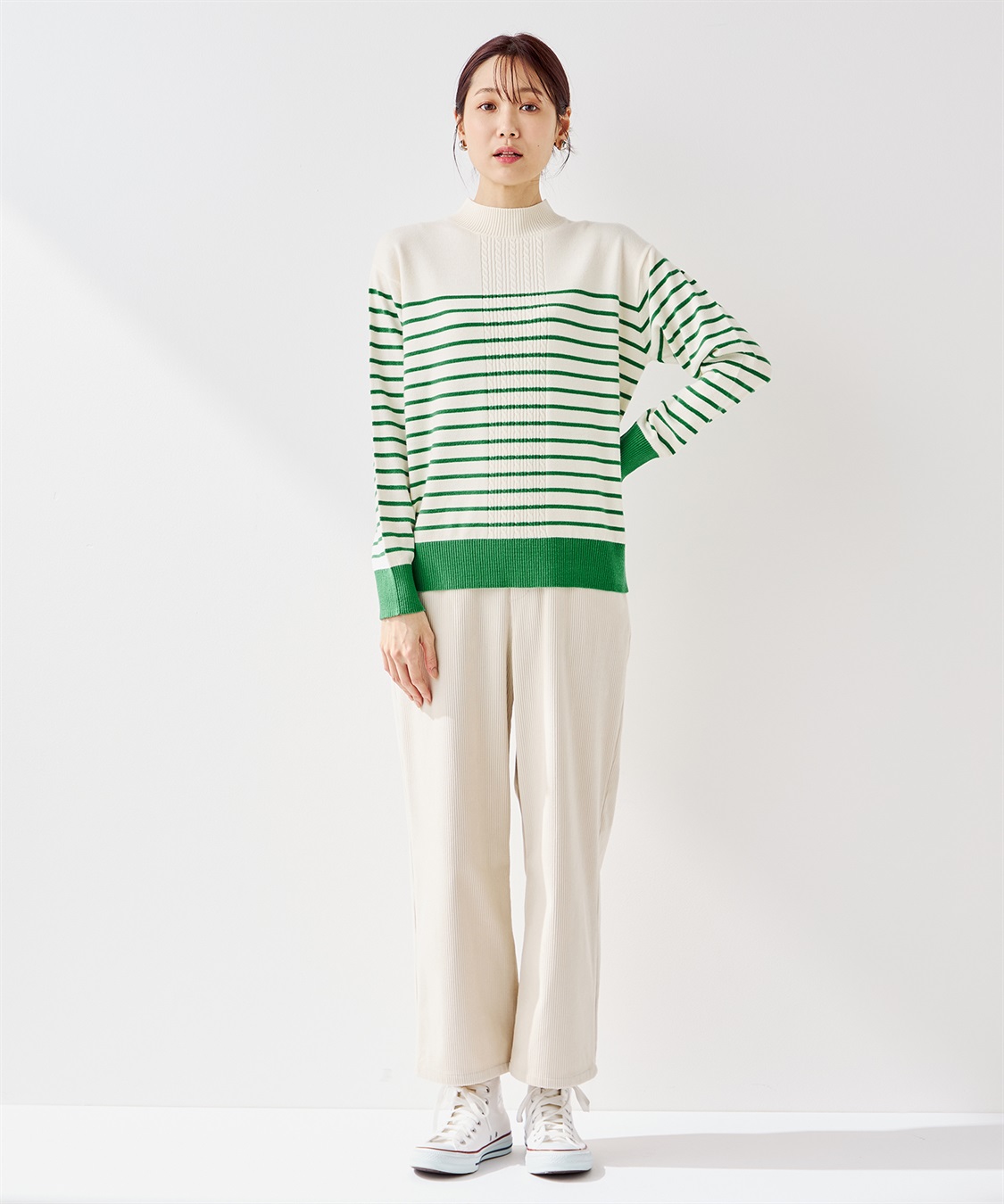 Petit Honfleur パネルボーダーニットプルオーバー_sub_18