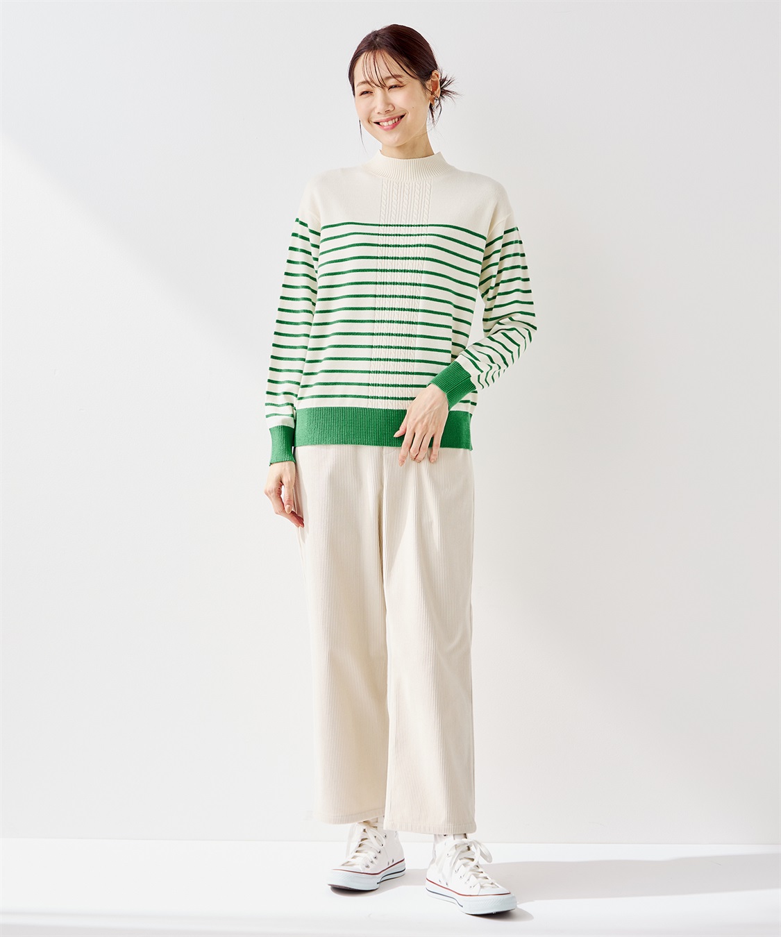 Petit Honfleur パネルボーダーニットプルオーバー_sub_19