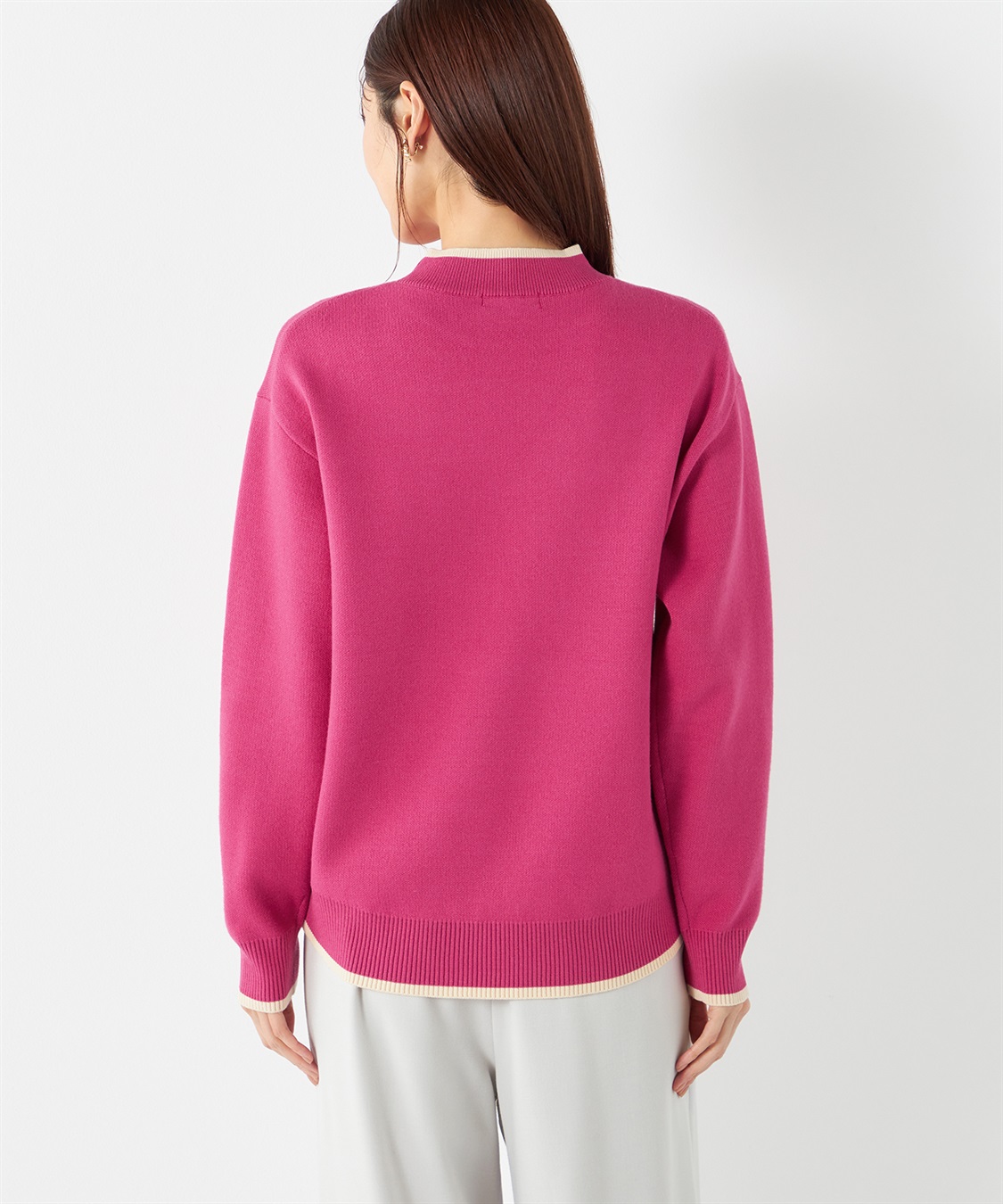 Petit Honfleur バイカラーニットプルオーバー_sub_3