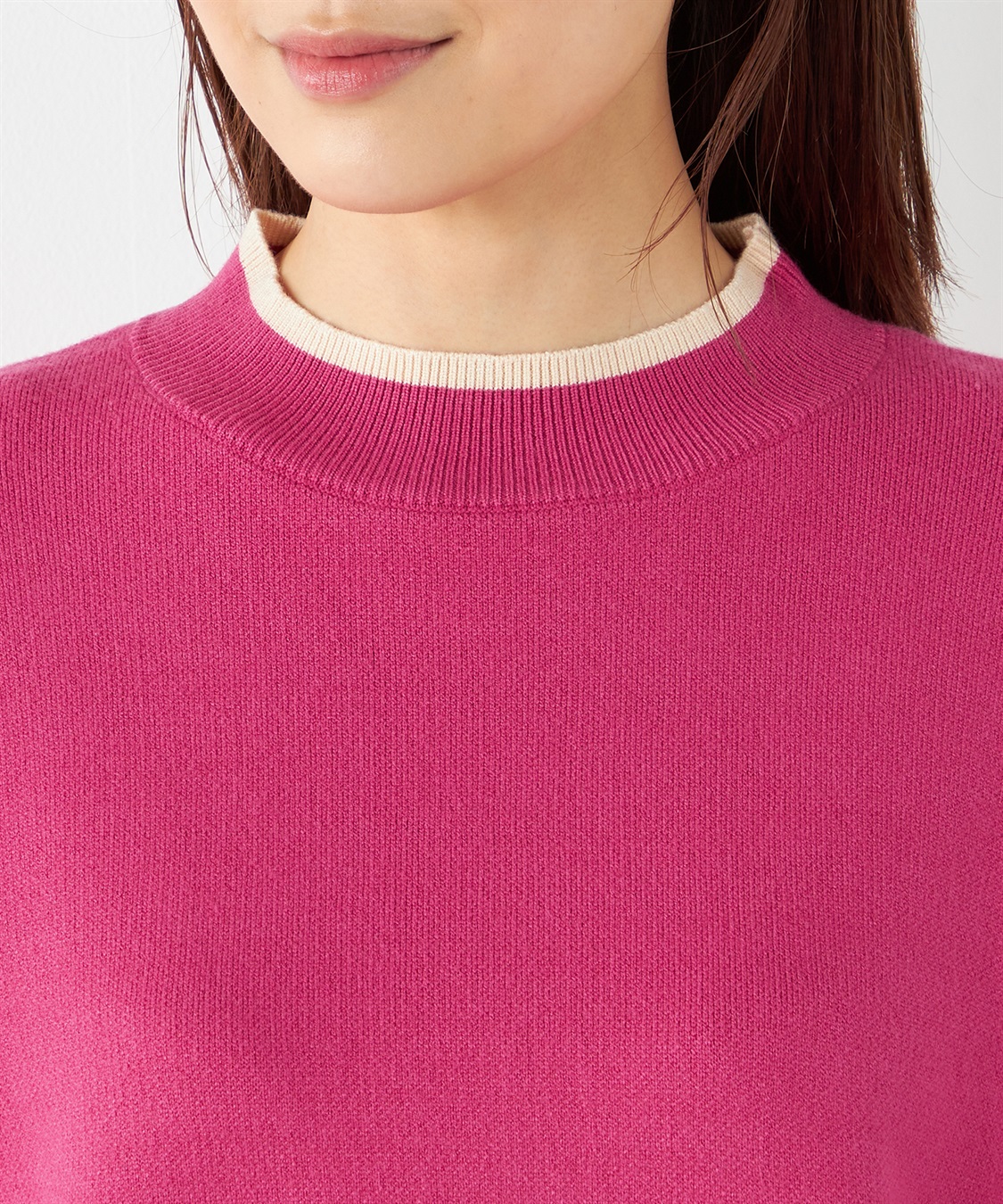 Petit Honfleur バイカラーニットプルオーバー_sub_4