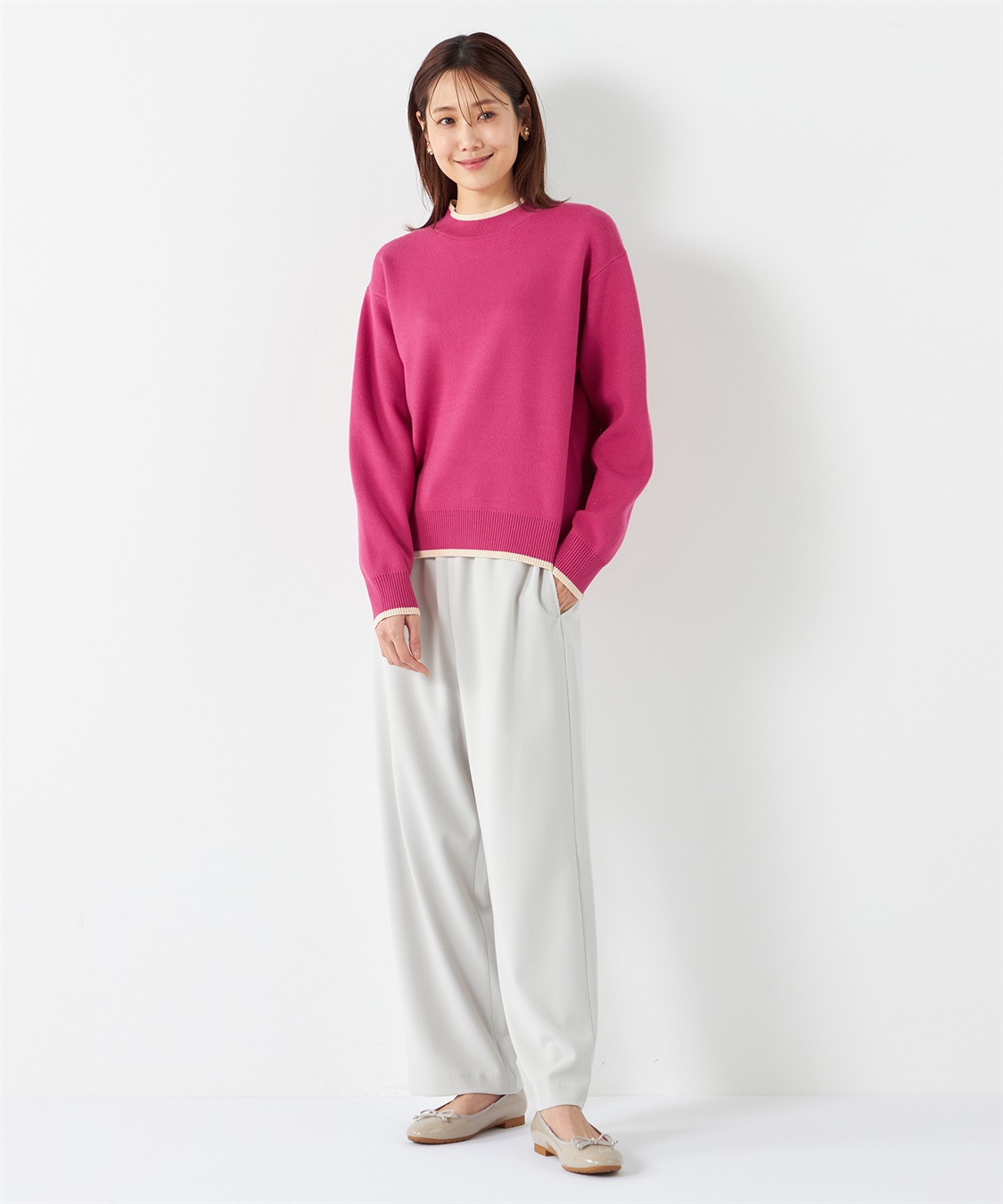 Petit Honfleur バイカラーニットプルオーバー_sub_12