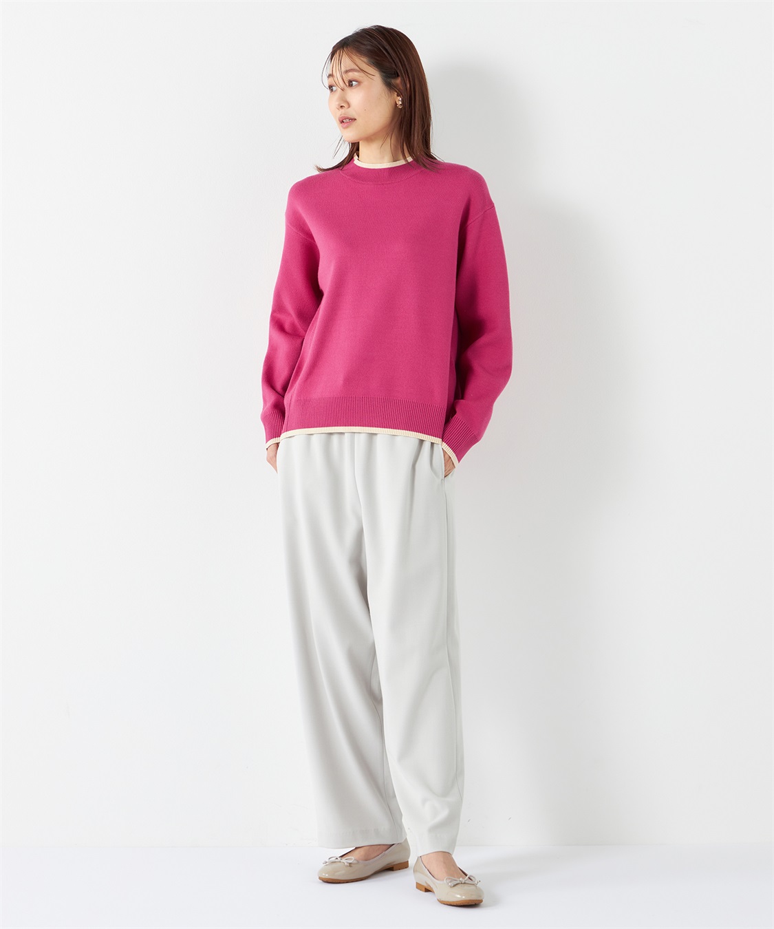 Petit Honfleur バイカラーニットプルオーバー_sub_14