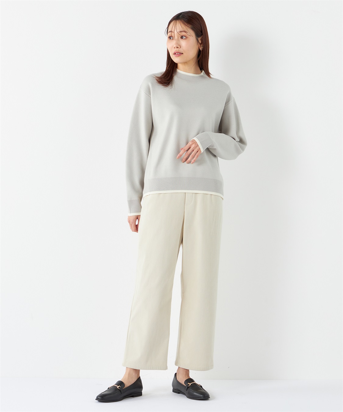 Petit Honfleur バイカラーニットプルオーバー_sub_20