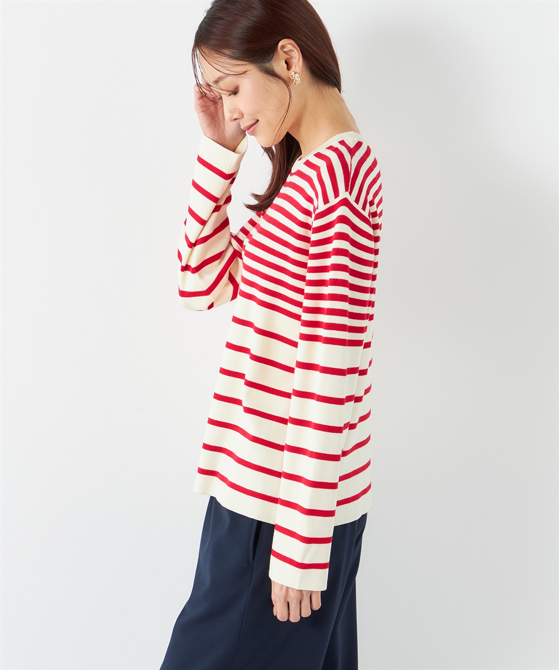 Petit Honfleur ボーダーニットプルオーバー_sub_1