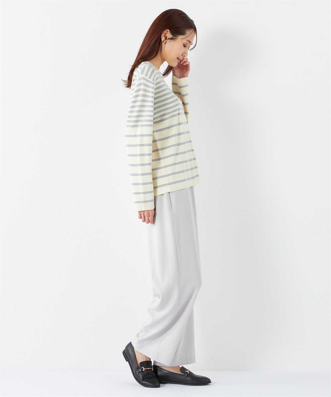 Petit Honfleur ボーダーニットプルオーバー_sub_13