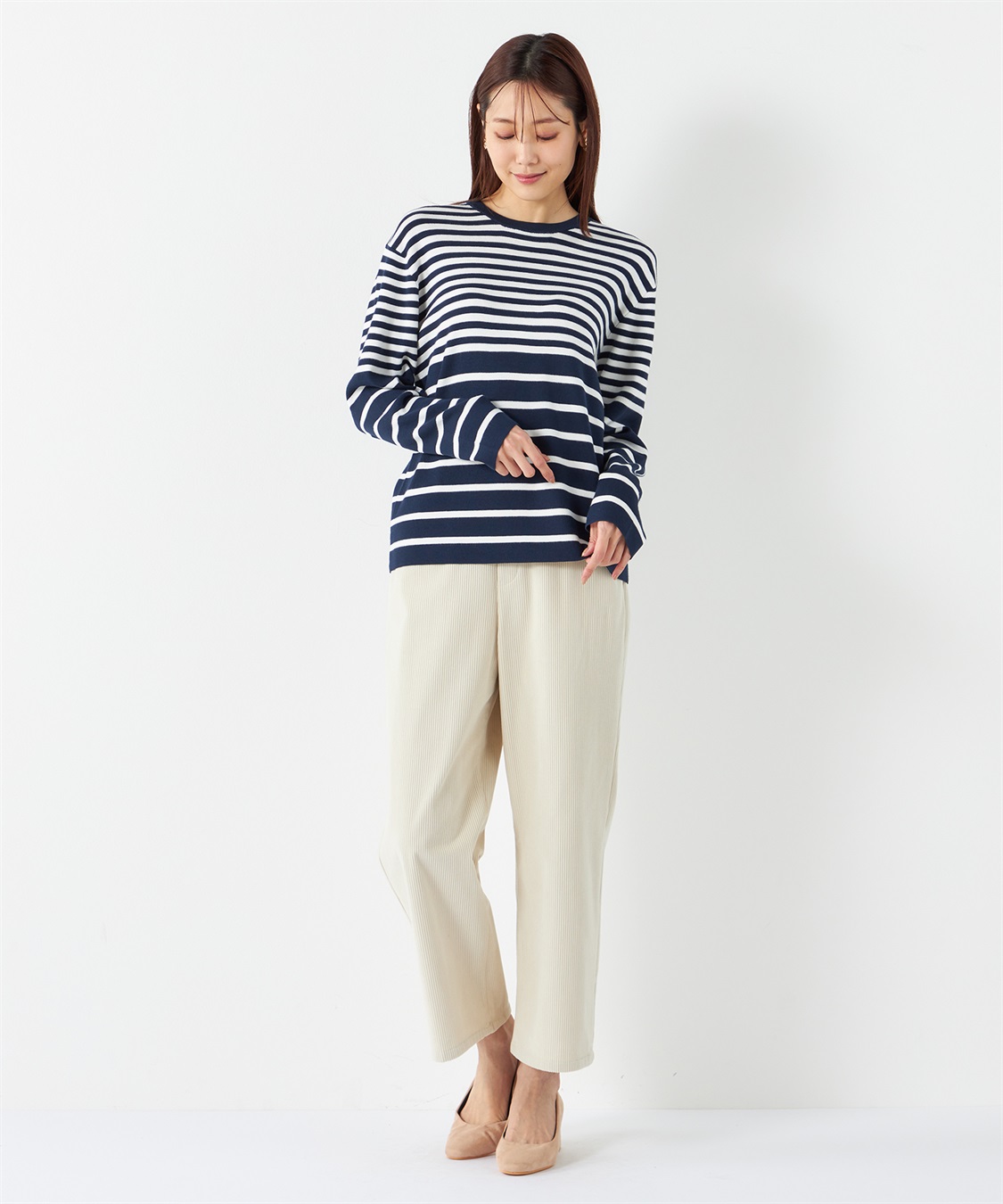 Petit Honfleur ボーダーニットプルオーバー_sub_19