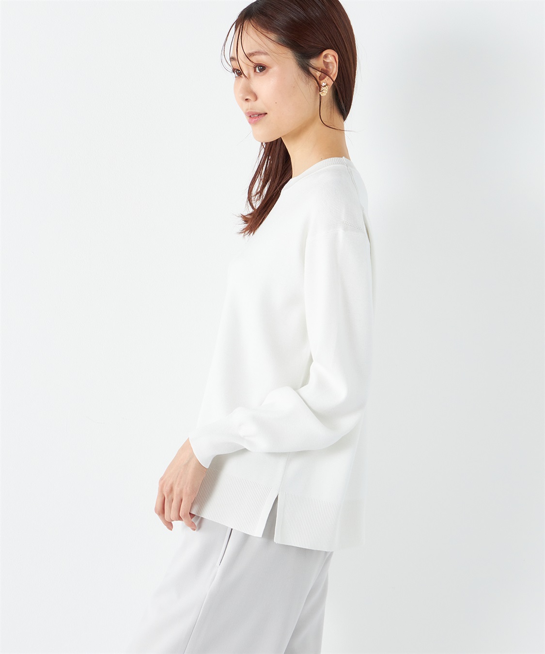 Petit Honfleur スウェットライクニットプルオーバー_sub_1