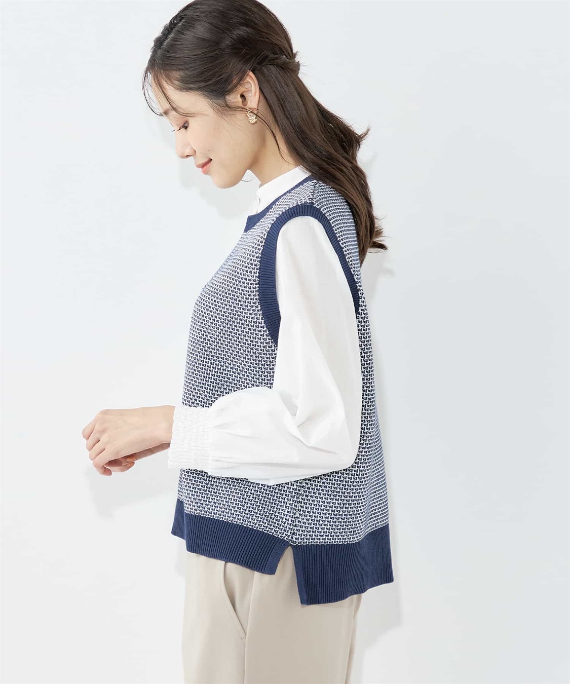 Petit Honfleur ニットベスト_sub_2