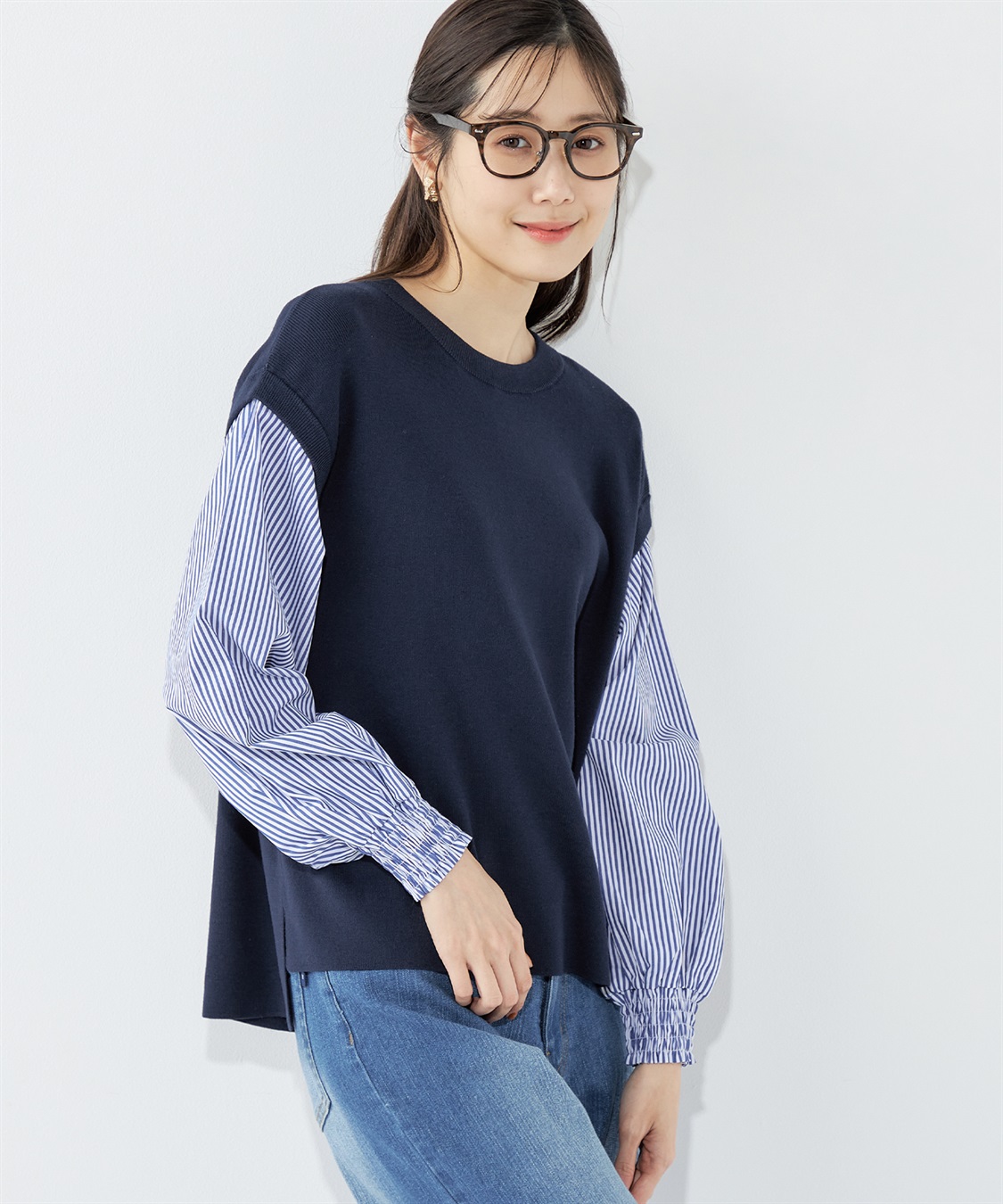 Petit Honfleur 袖切替プルオーバー_sub_1