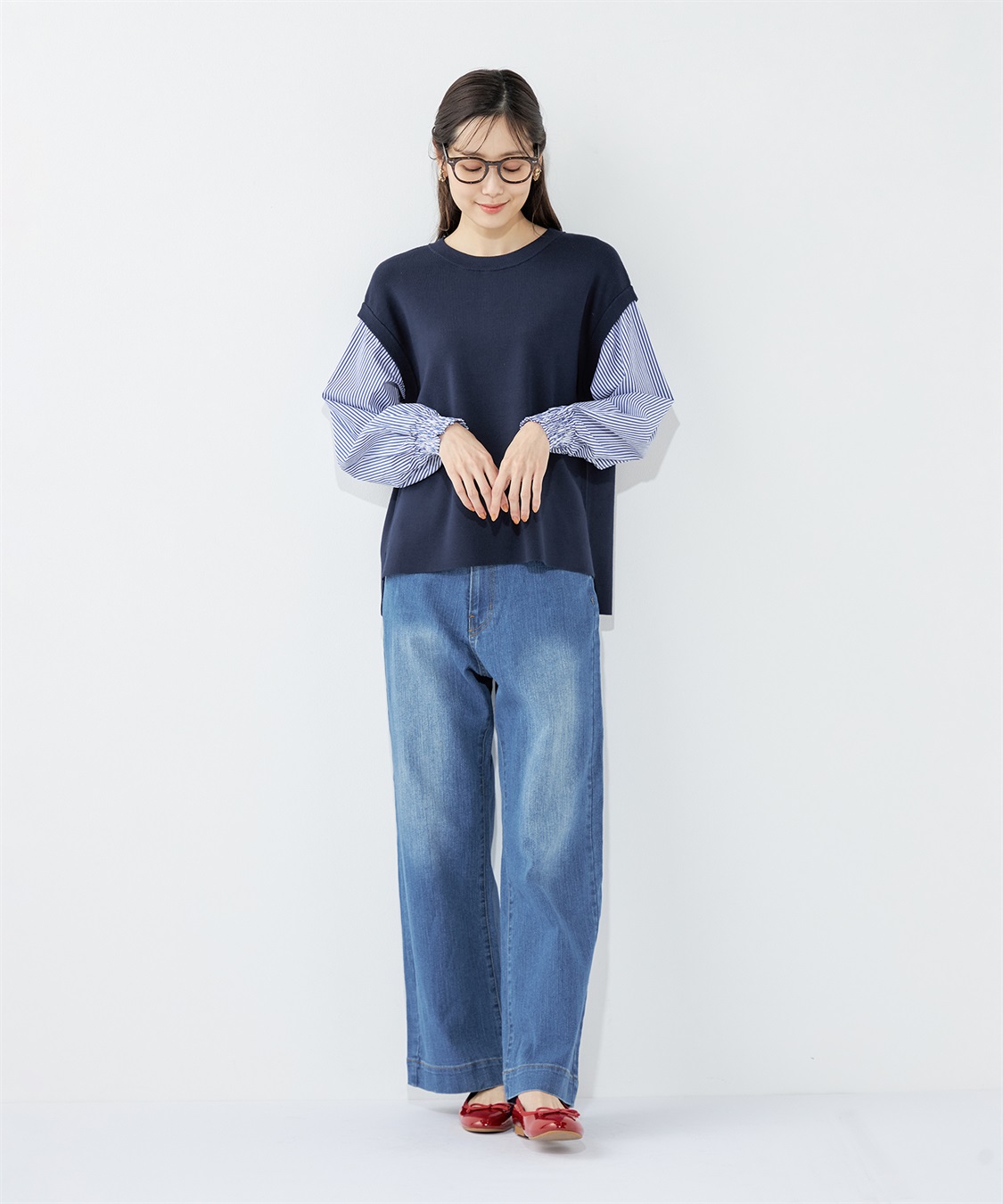 Petit Honfleur 袖切替プルオーバー_sub_9