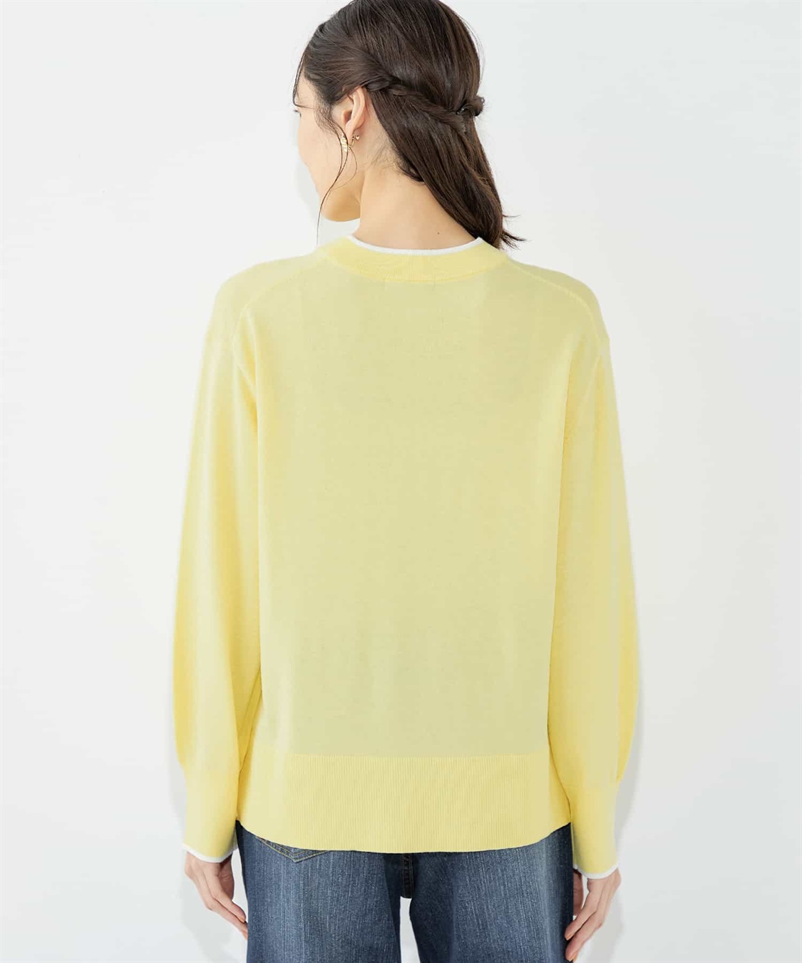 Petit Honfleur バイカラーニットプルオーバー_sub_2