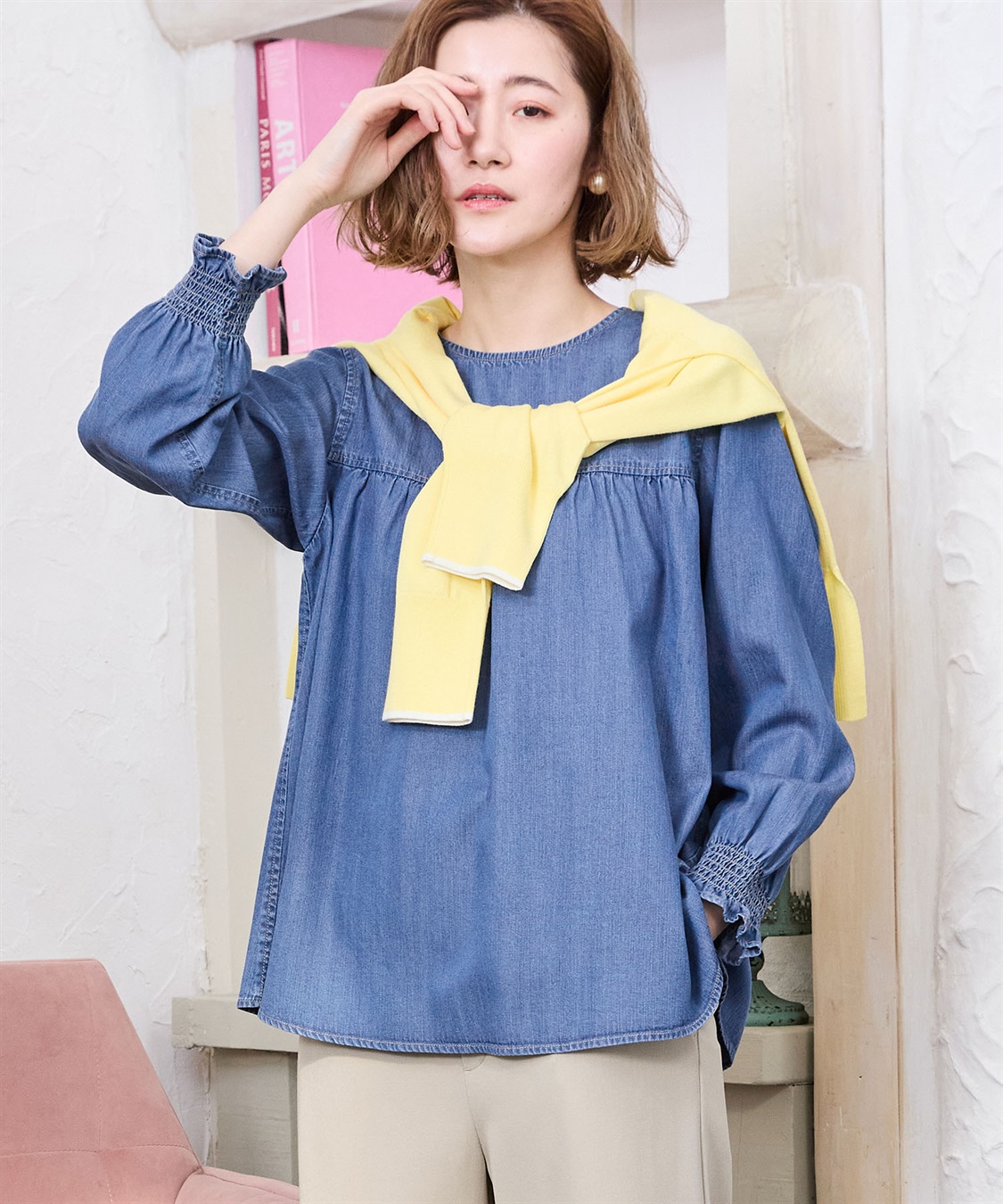 Petit Honfleur バイカラーニットプルオーバー_sub_8