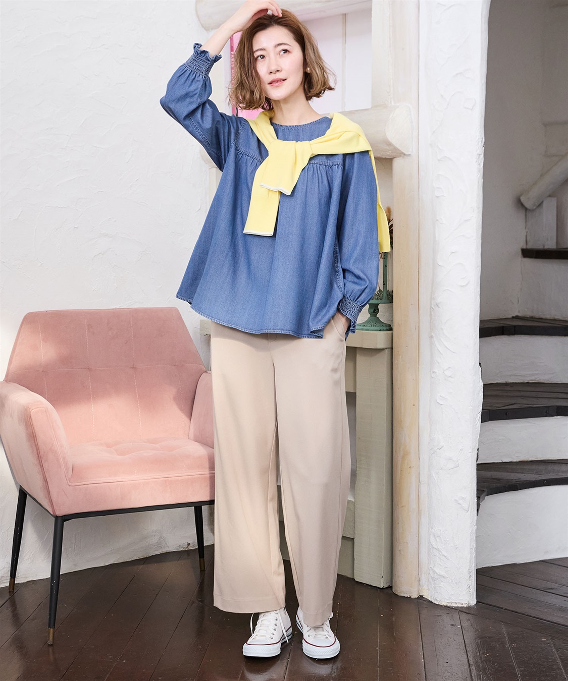 Petit Honfleur バイカラーニットプルオーバー_sub_9