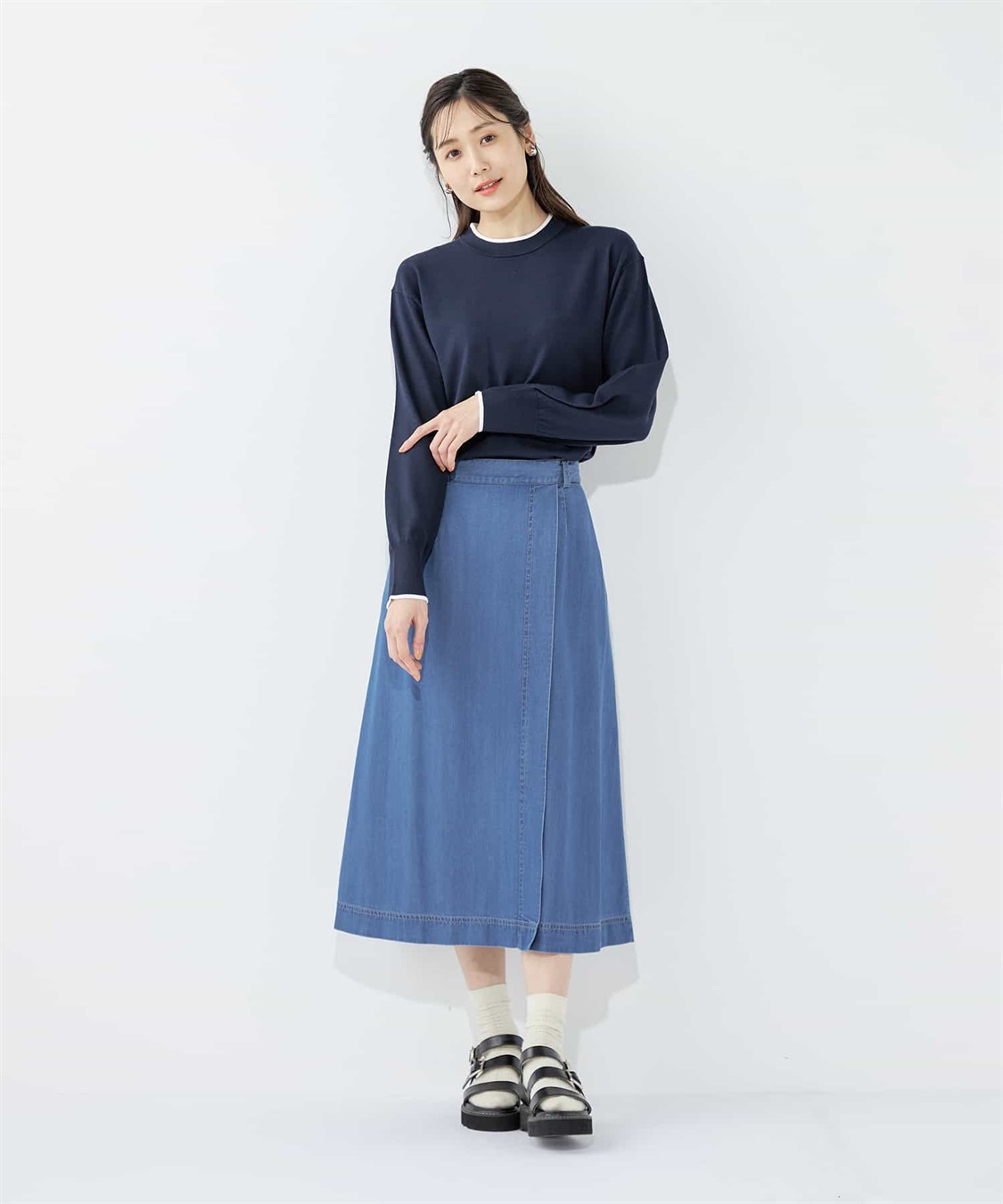 Petit Honfleur バイカラーニットプルオーバー_sub_15