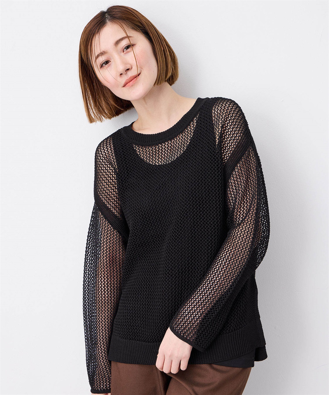 Petit Honfleur メッシュニットプルオーバー_sub_1