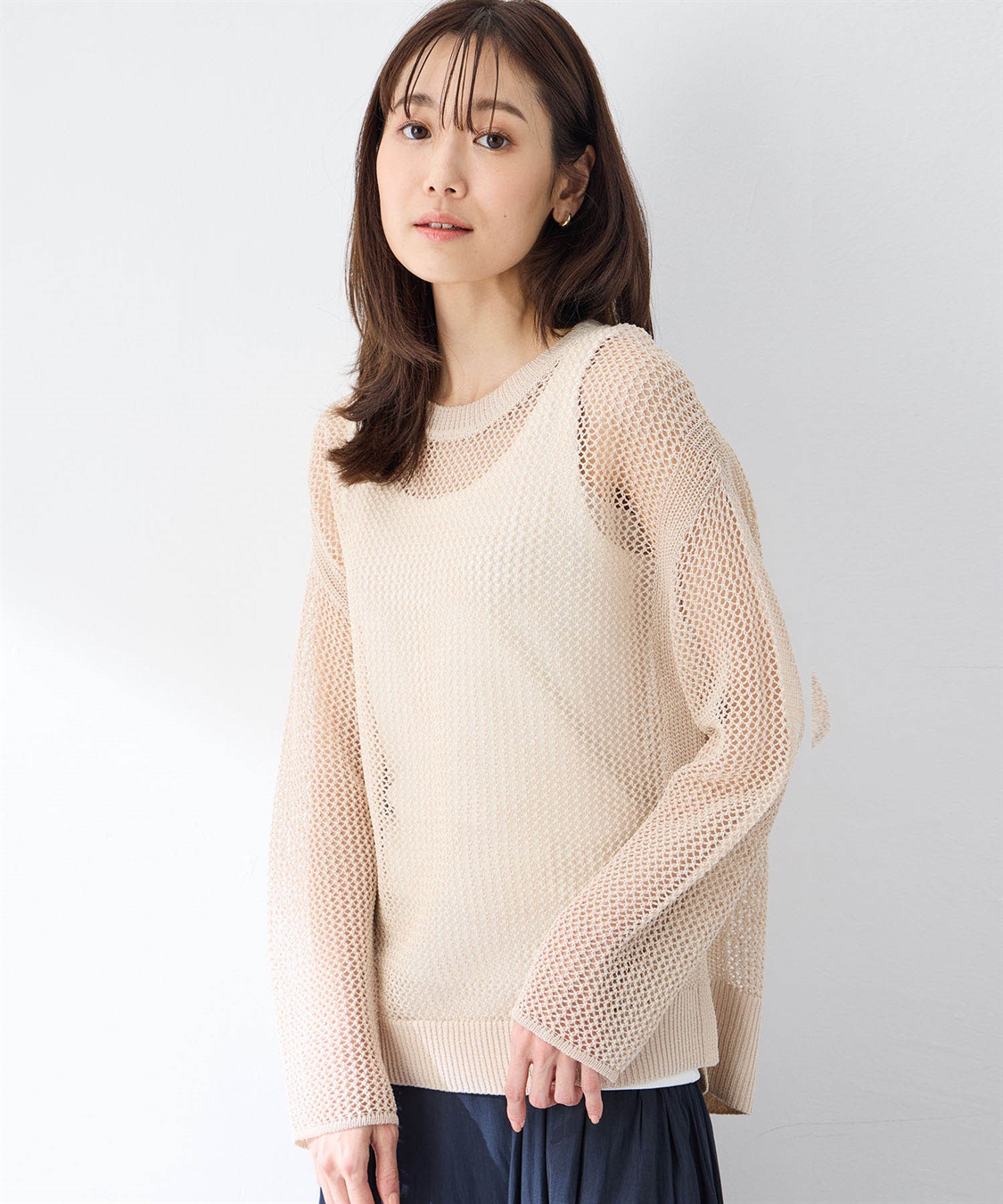 Petit Honfleur メッシュニットプルオーバー_sub_6