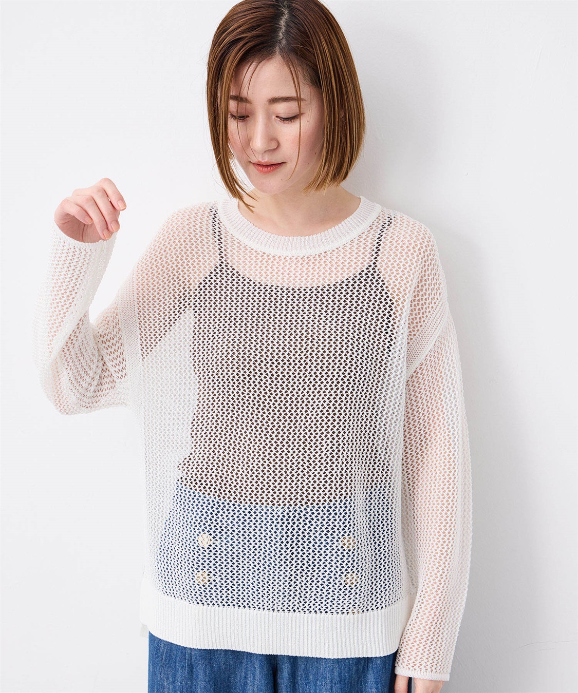 Petit Honfleur メッシュニットプルオーバー_sub_7