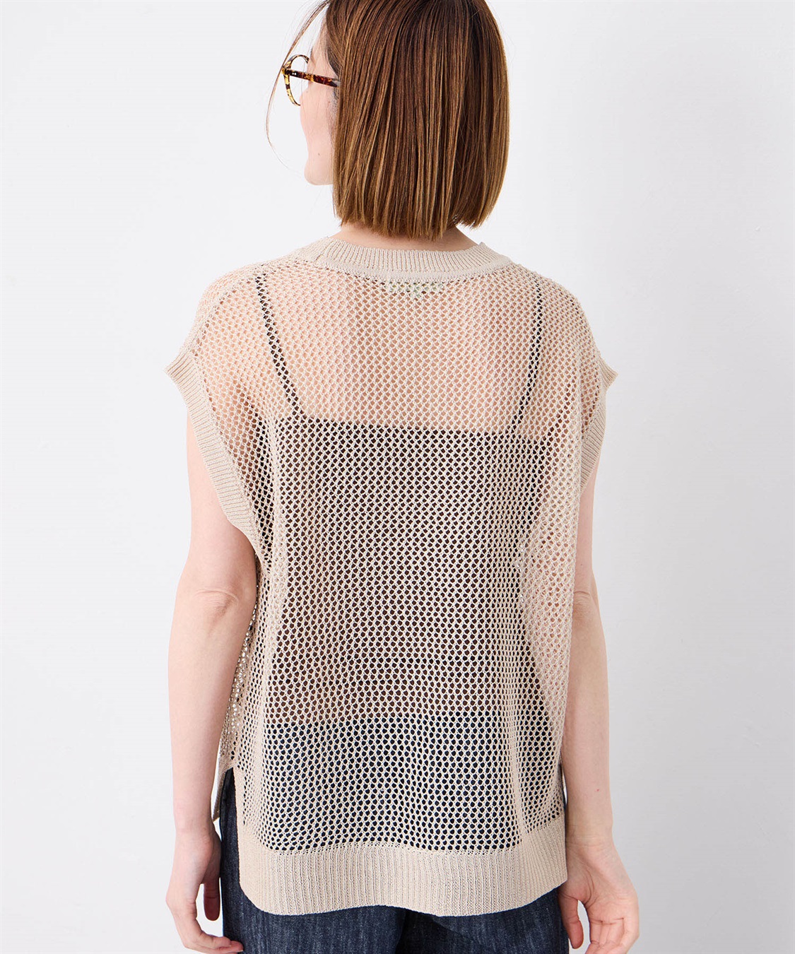 Petit Honfleur メッシュニットベスト_sub_2