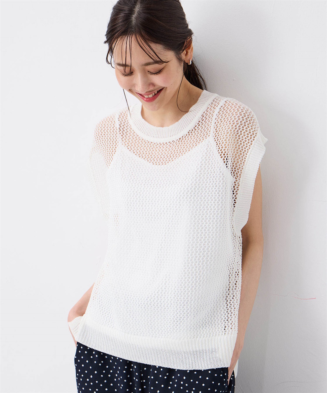 Petit Honfleur メッシュニットベスト_sub_6