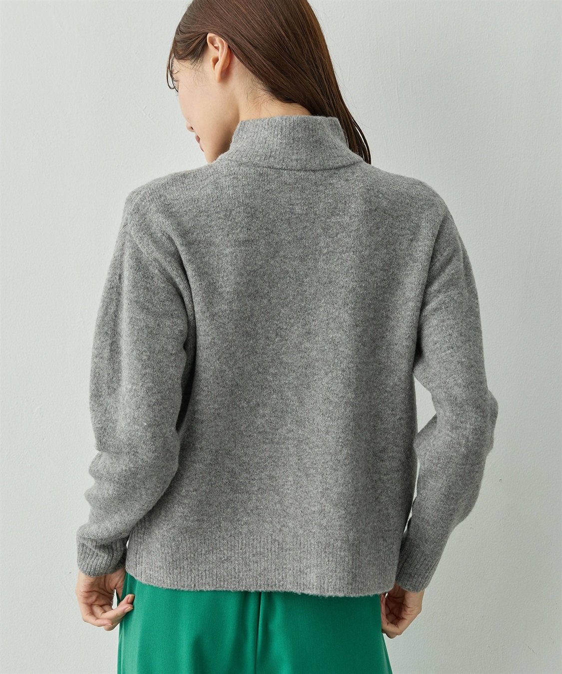 Petit Honfleur ケーブルZIPニットカーディガン【ハンドウォッシャブル】_sub_5