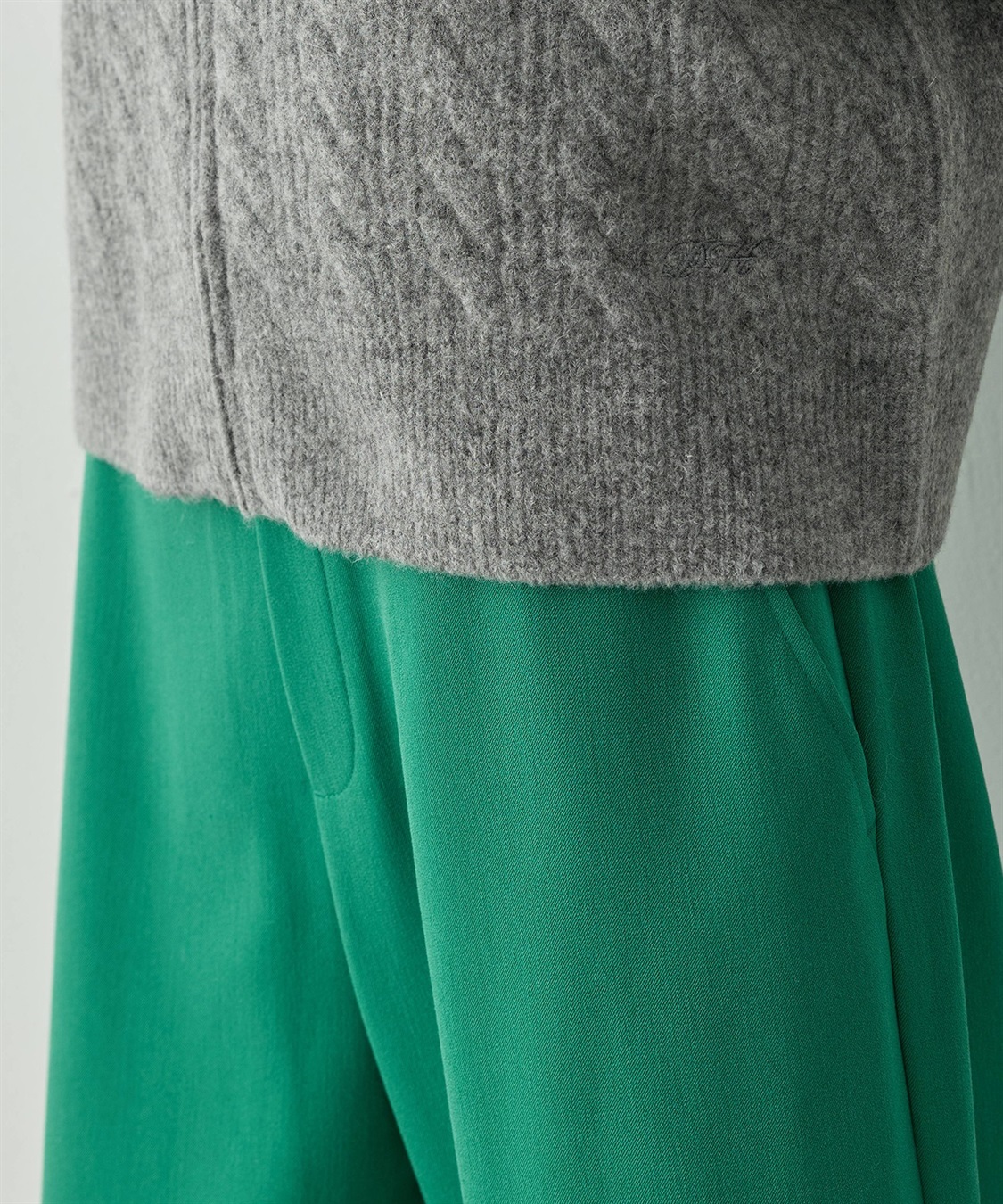 Petit Honfleur ケーブルZIPニットカーディガン【ハンドウォッシャブル】_sub_22