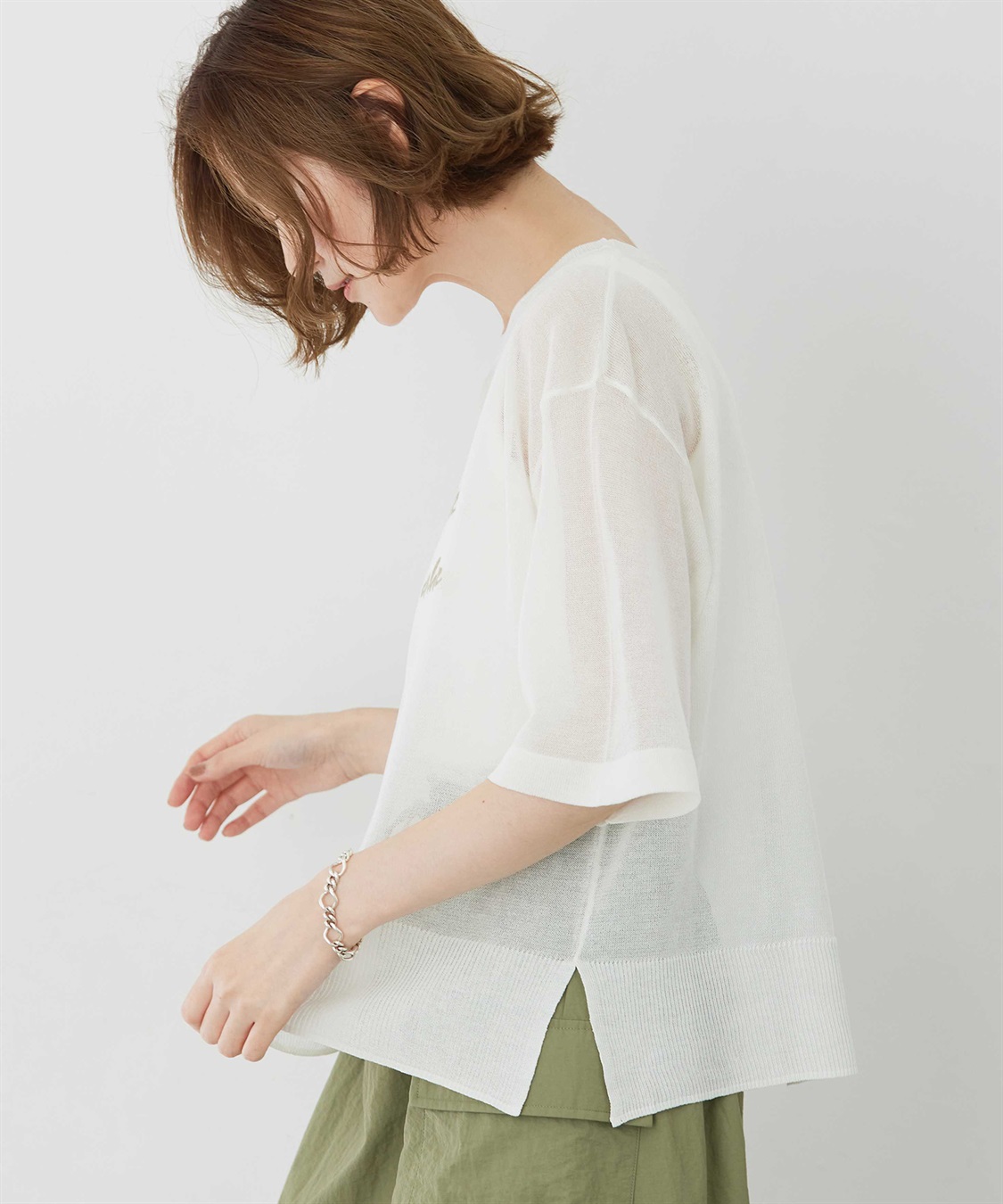 Petit Honfleur ロゴシアーニットプルオーバー_sub_4