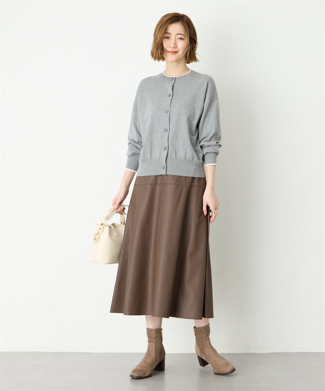 Petit Honfleur バイカラーニットカーディガン_sub_13