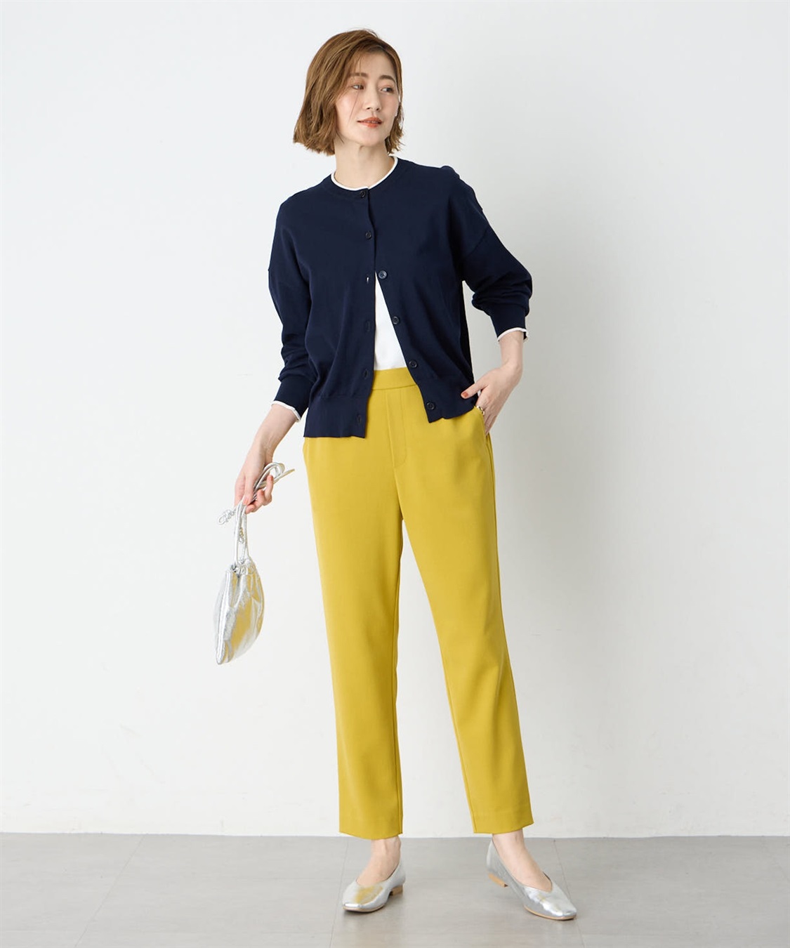 Petit Honfleur バイカラーニットカーディガン_sub_16