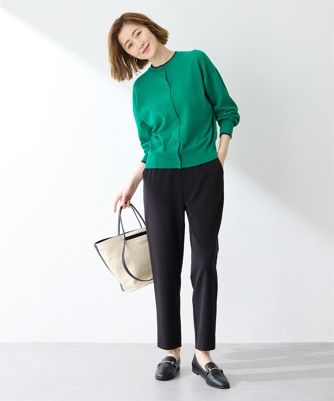 Petit Honfleur バイカラーニットカーディガン_sub_18