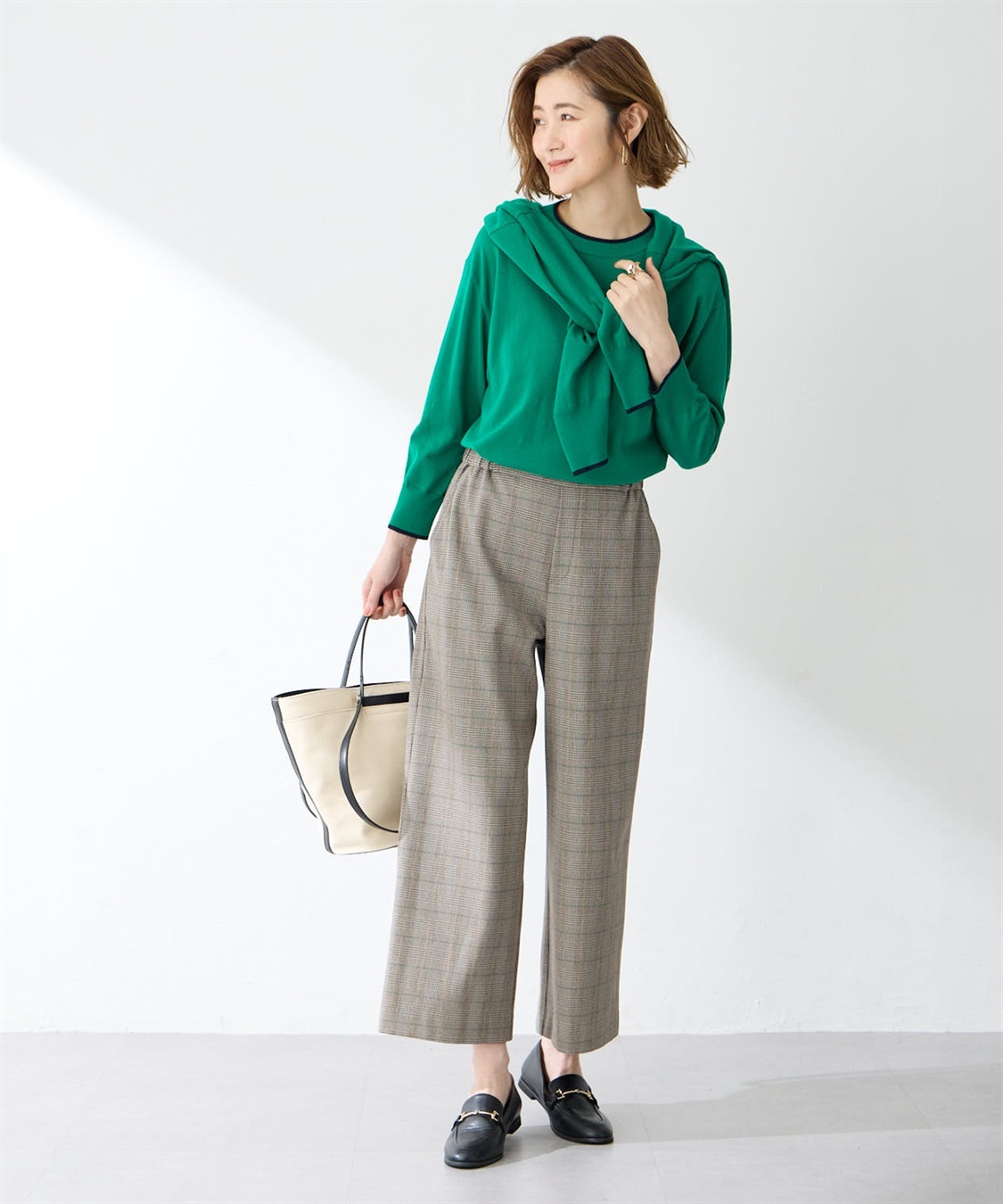 Petit Honfleur バイカラーニットカーディガン_sub_19