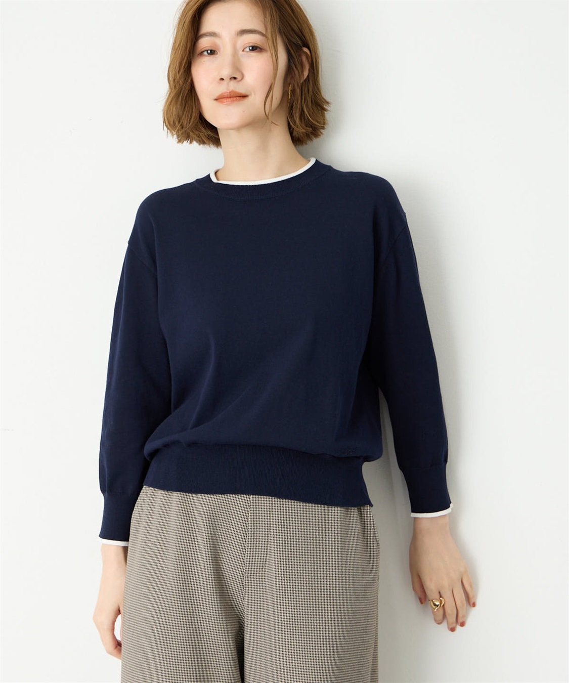 Petit Honfleur バイカラーニットプルオーバー_sub_11