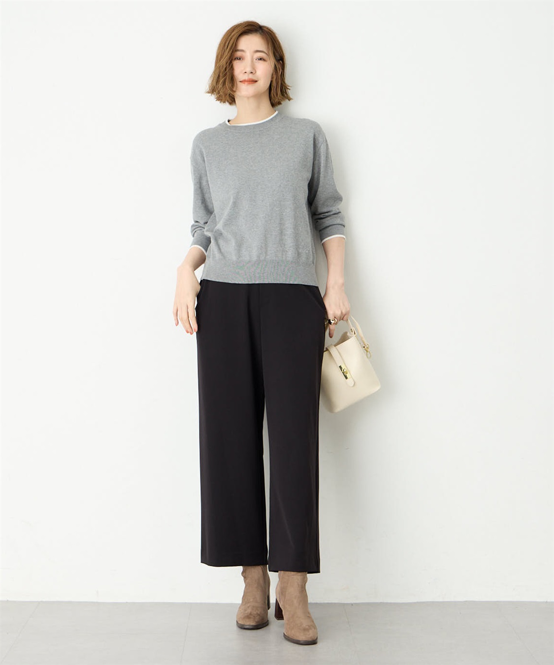 Petit Honfleur バイカラーニットプルオーバー_sub_15