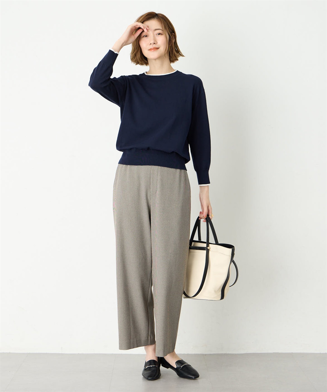 Petit Honfleur バイカラーニットプルオーバー_sub_16