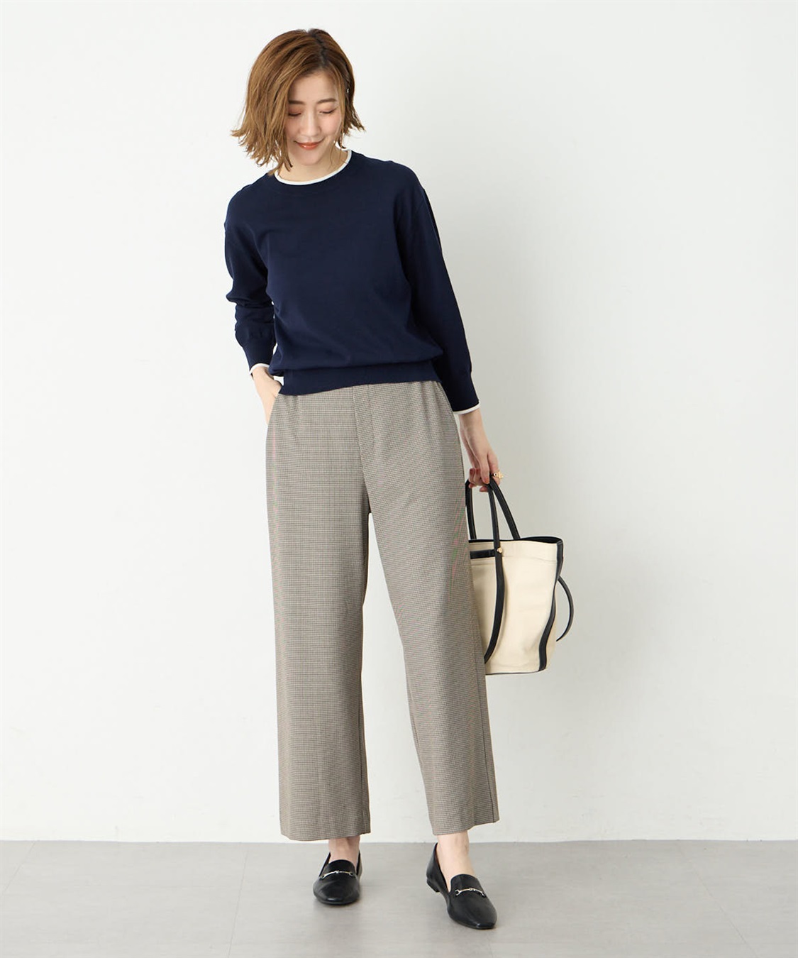 Petit Honfleur バイカラーニットプルオーバー_sub_17