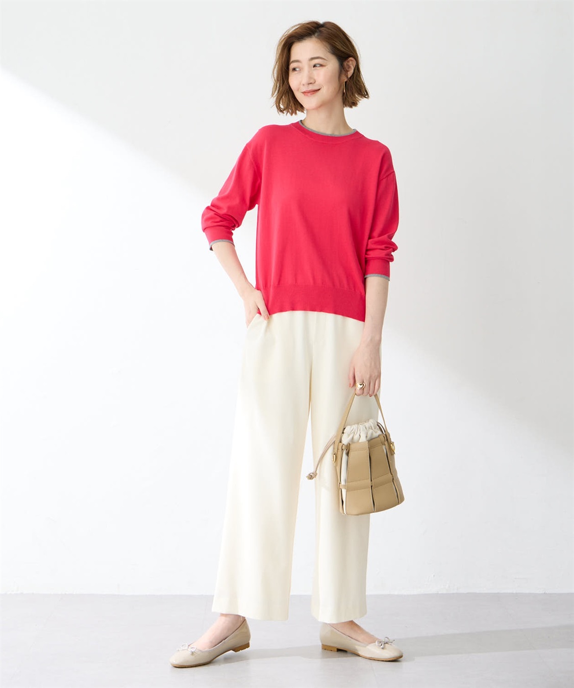 Petit Honfleur バイカラーニットプルオーバー_sub_18