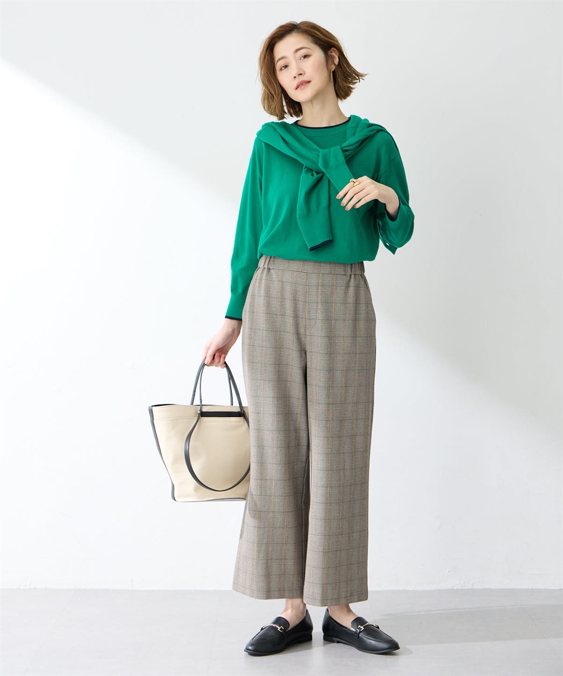 Petit Honfleur バイカラーニットプルオーバー_sub_20