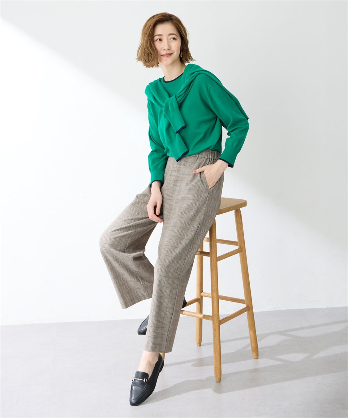 Petit Honfleur バイカラーニットプルオーバー_sub_21