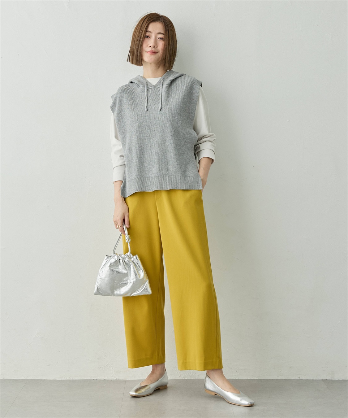 Petit Honfleur フードニットベスト【ウォッシャブル】_sub_13