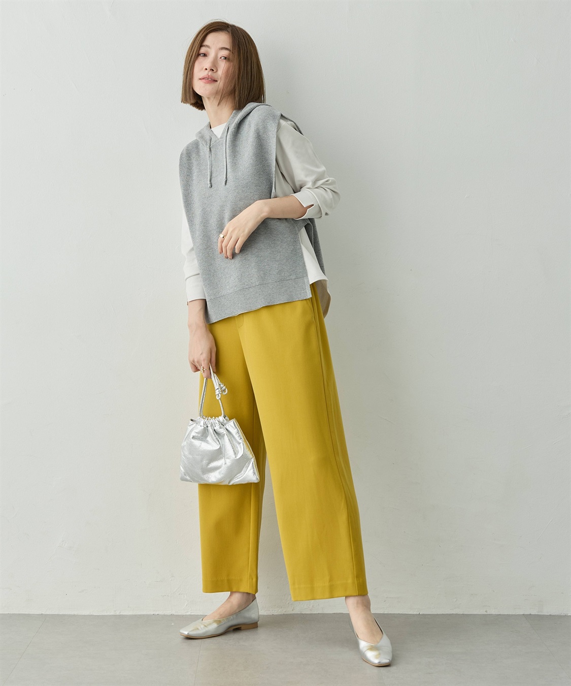 Petit Honfleur フードニットベスト【ウォッシャブル】_sub_14