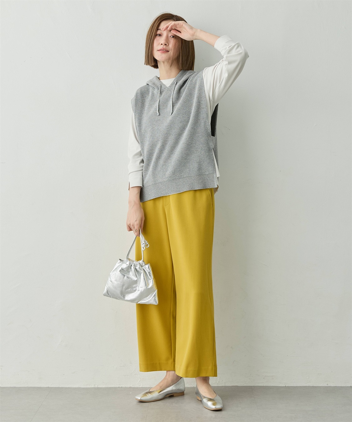 Petit Honfleur フードニットベスト【ウォッシャブル】_sub_15