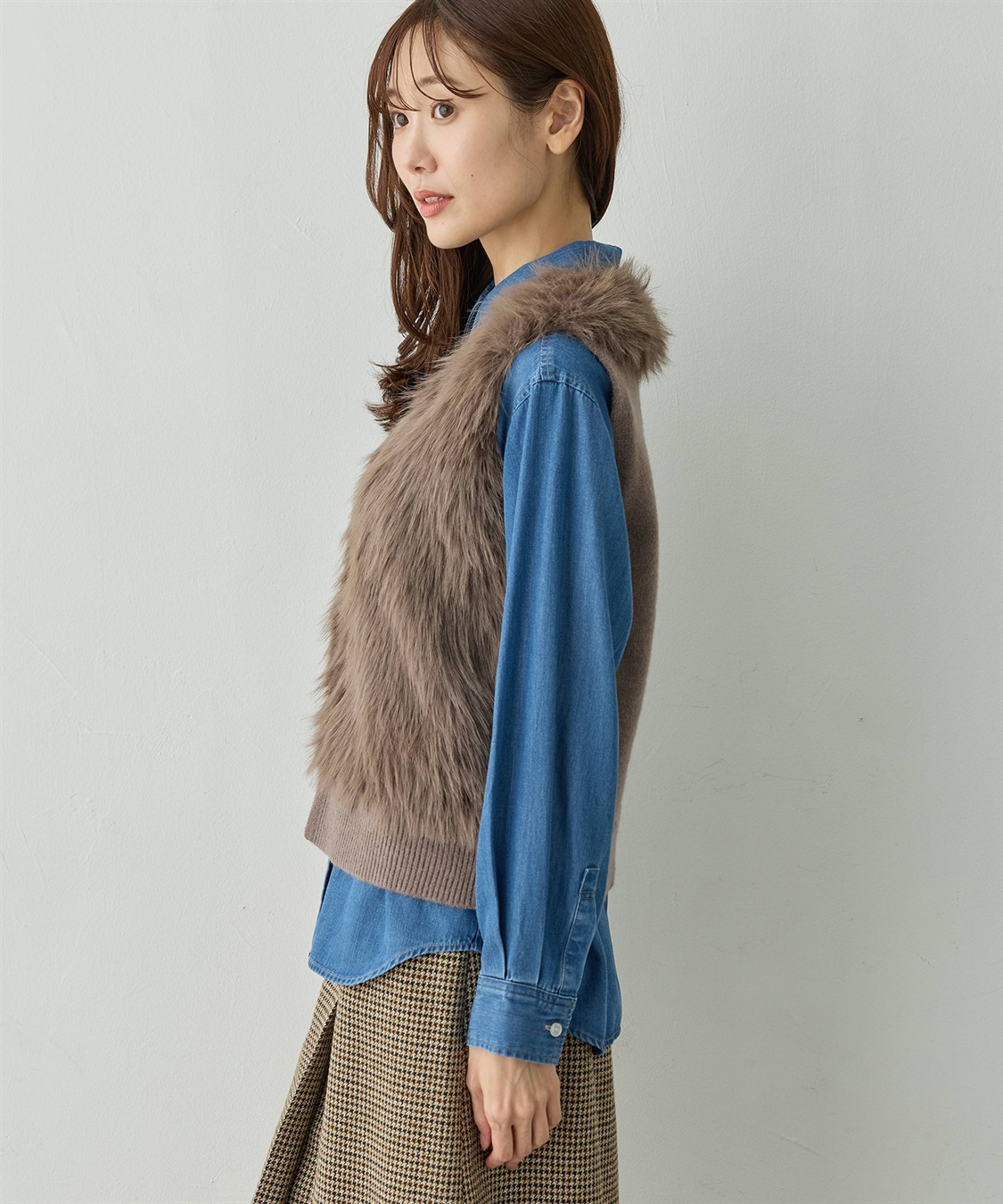 Petit Honfleur ファーベスト【ハンドウォッシャブル】_sub_4