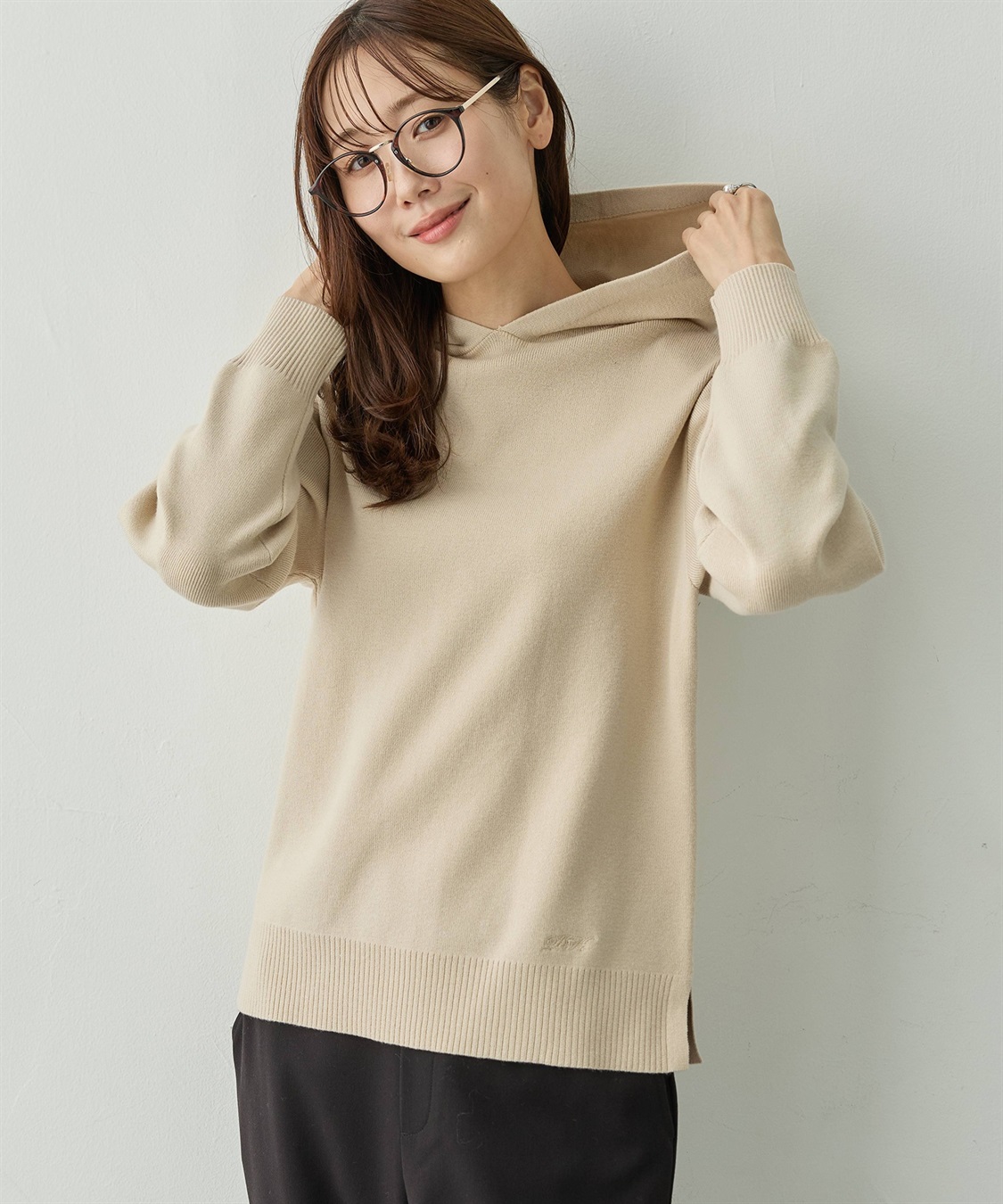 Petit Honfleur フードニットパーカー【ウォッシャブル】_sub_10