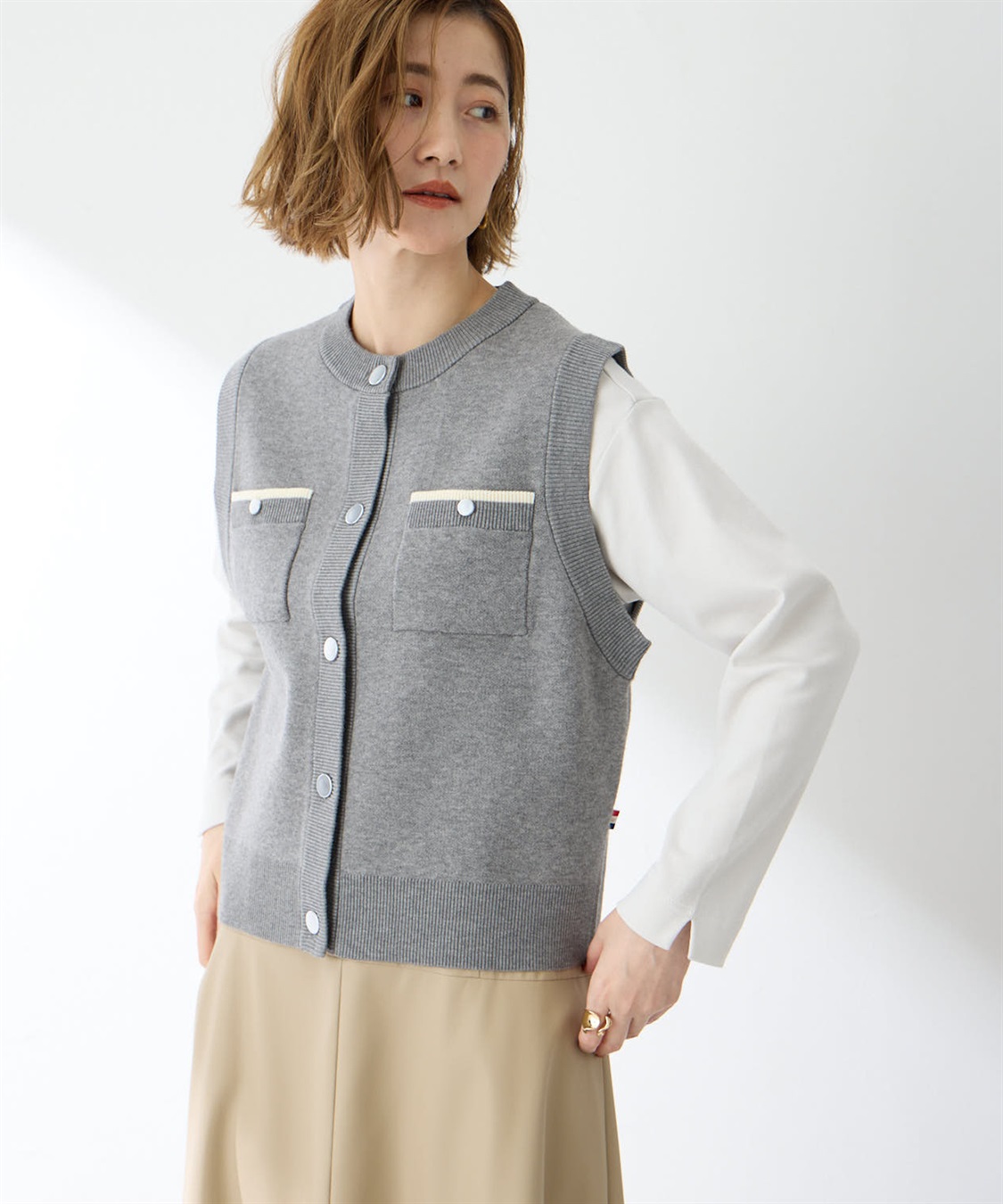 Petit Honfleur ニットベスト_sub_3