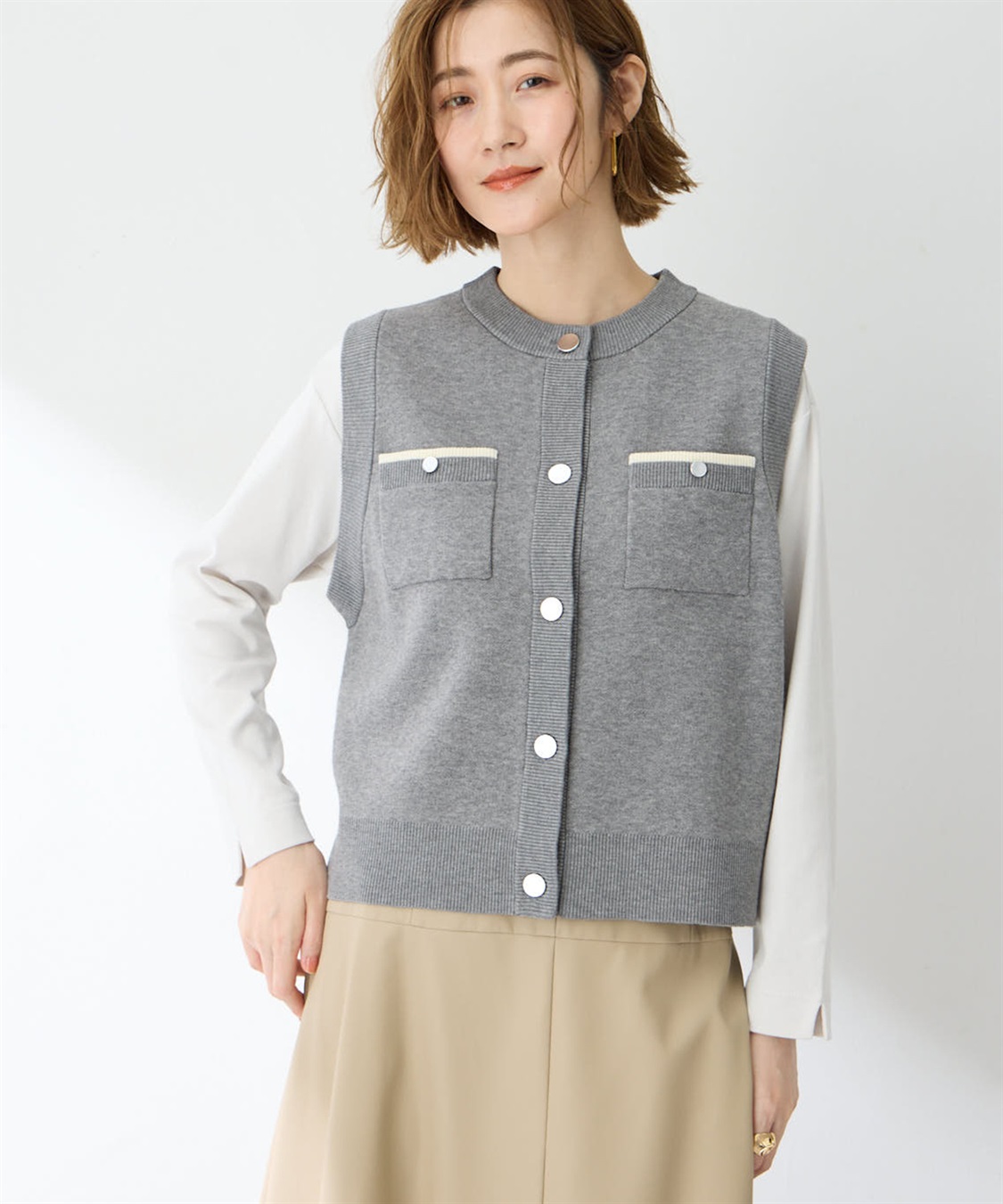 Petit Honfleur ニットベスト_sub_5