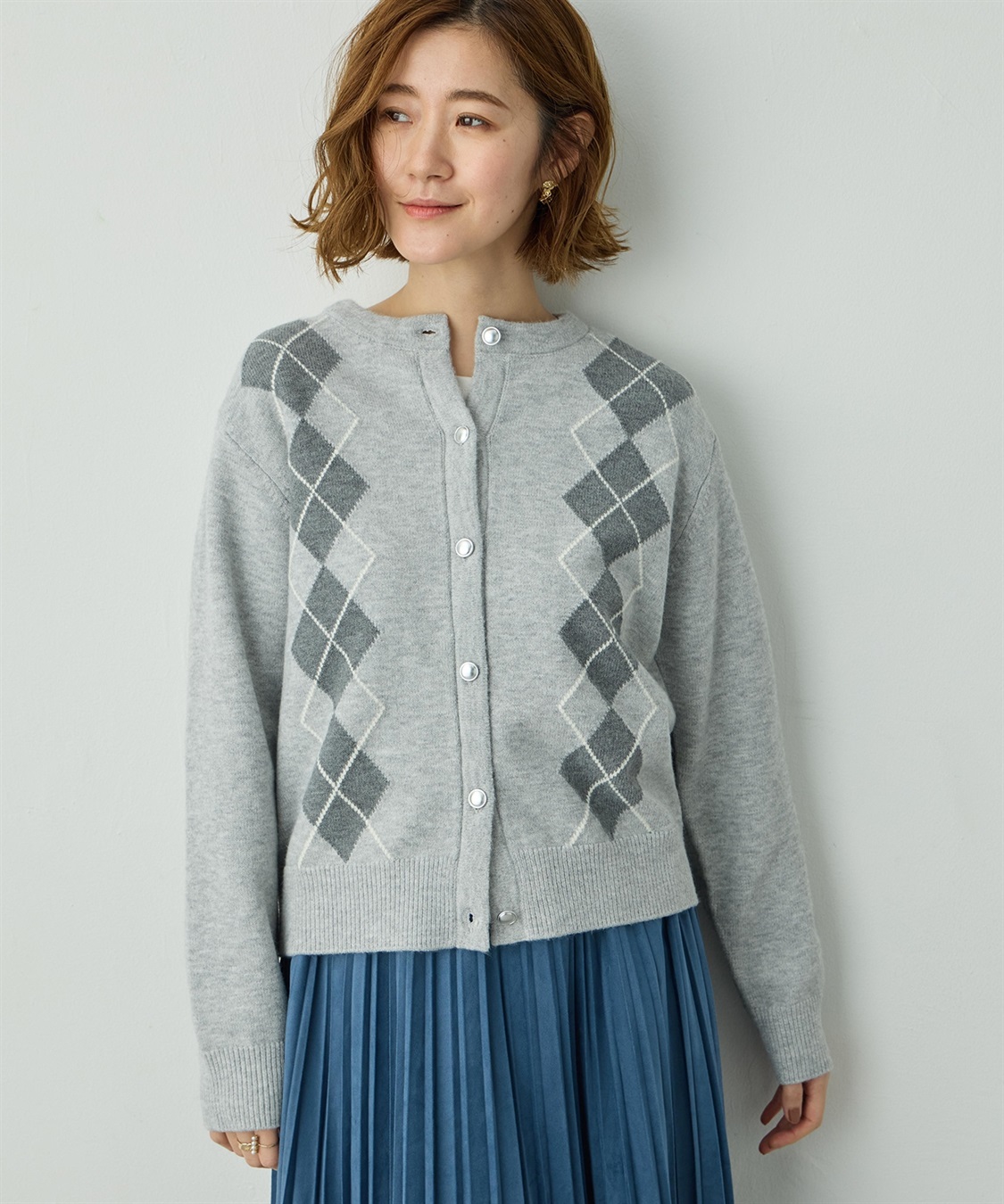 Petit Honfleur アーガイルカーディガン_sub_1