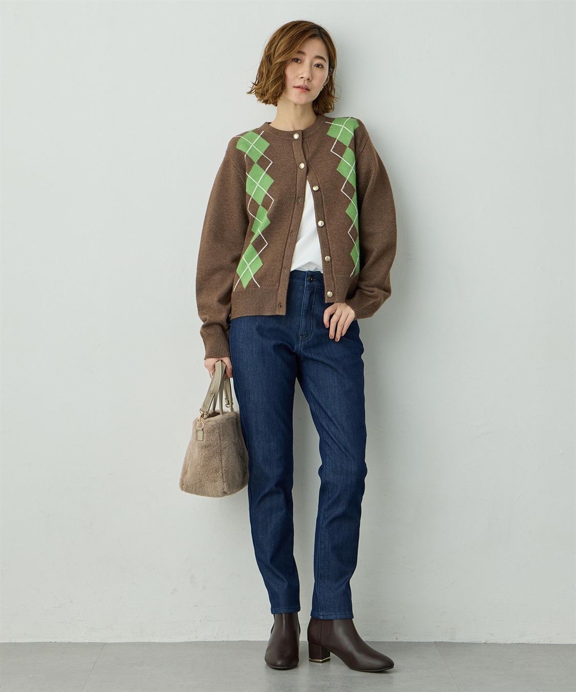 Petit Honfleur アーガイルカーディガン_sub_9