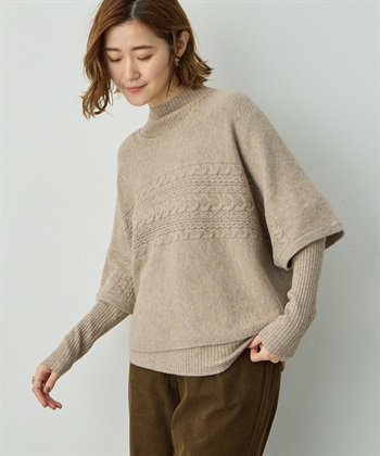 Petit Honfleur ポンチョアンサンブルニット_subthumb_1