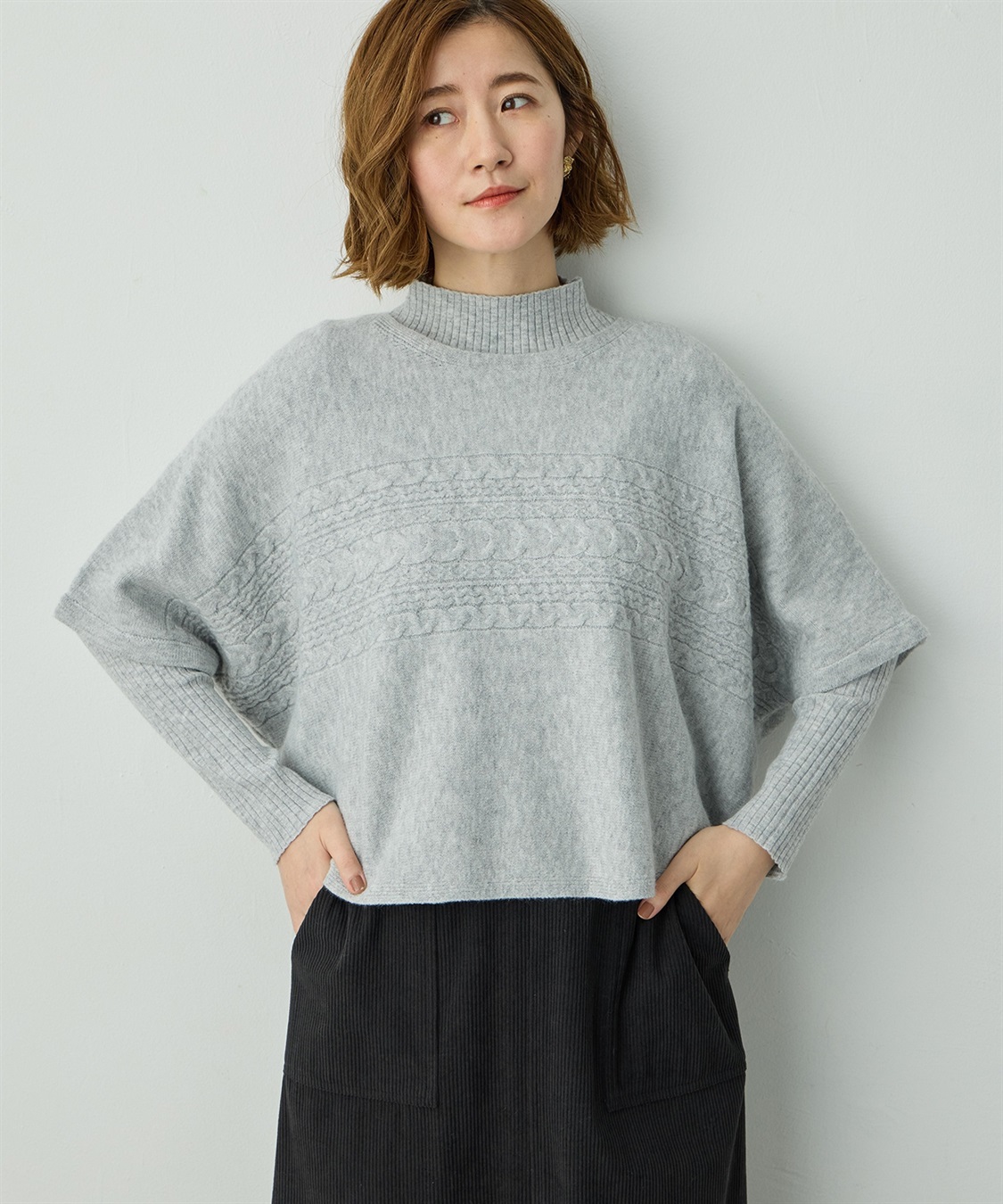 Petit Honfleur ポンチョアンサンブルニット_sub_7